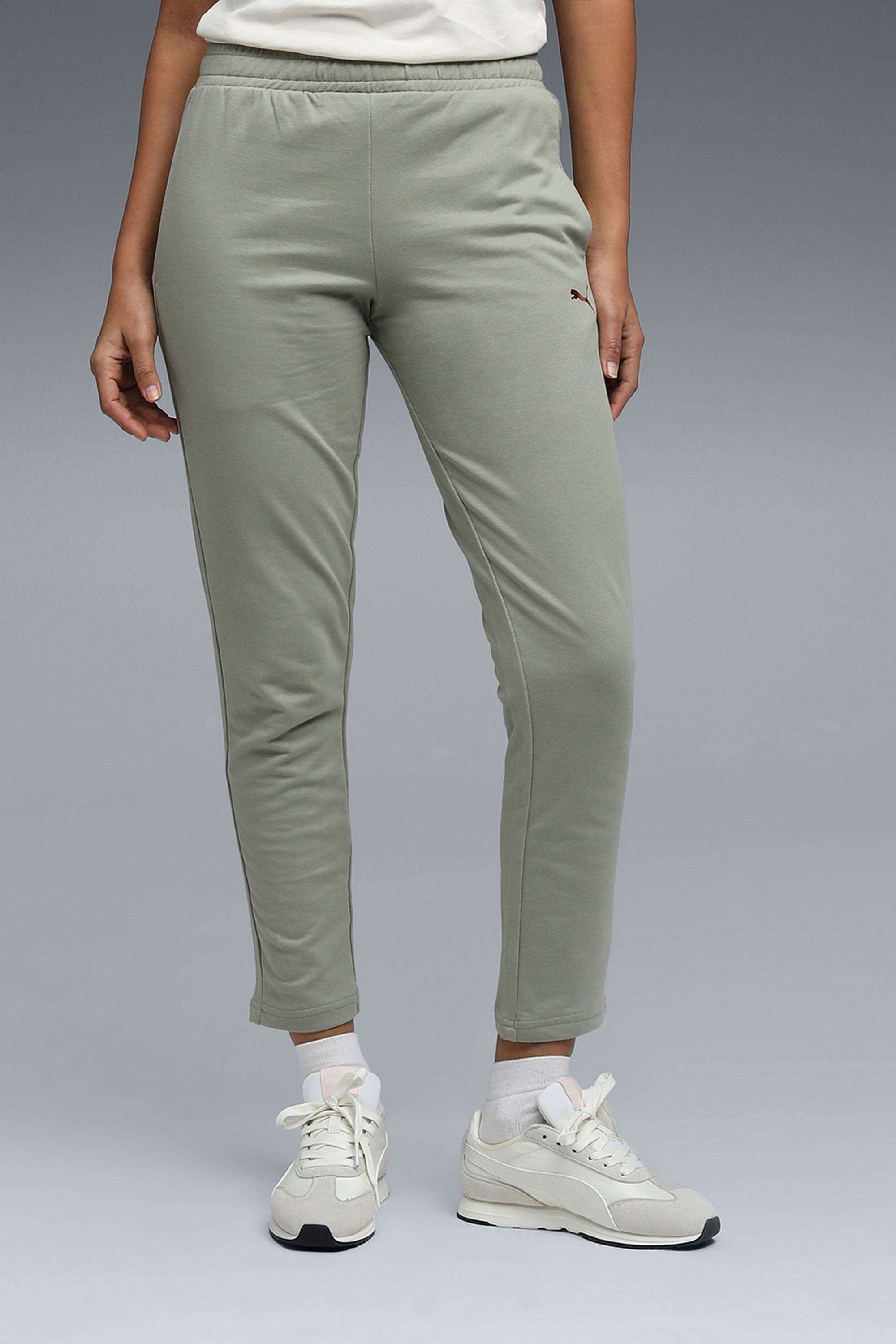 Solid-Cotton-Women-s-Athleisure-Pants