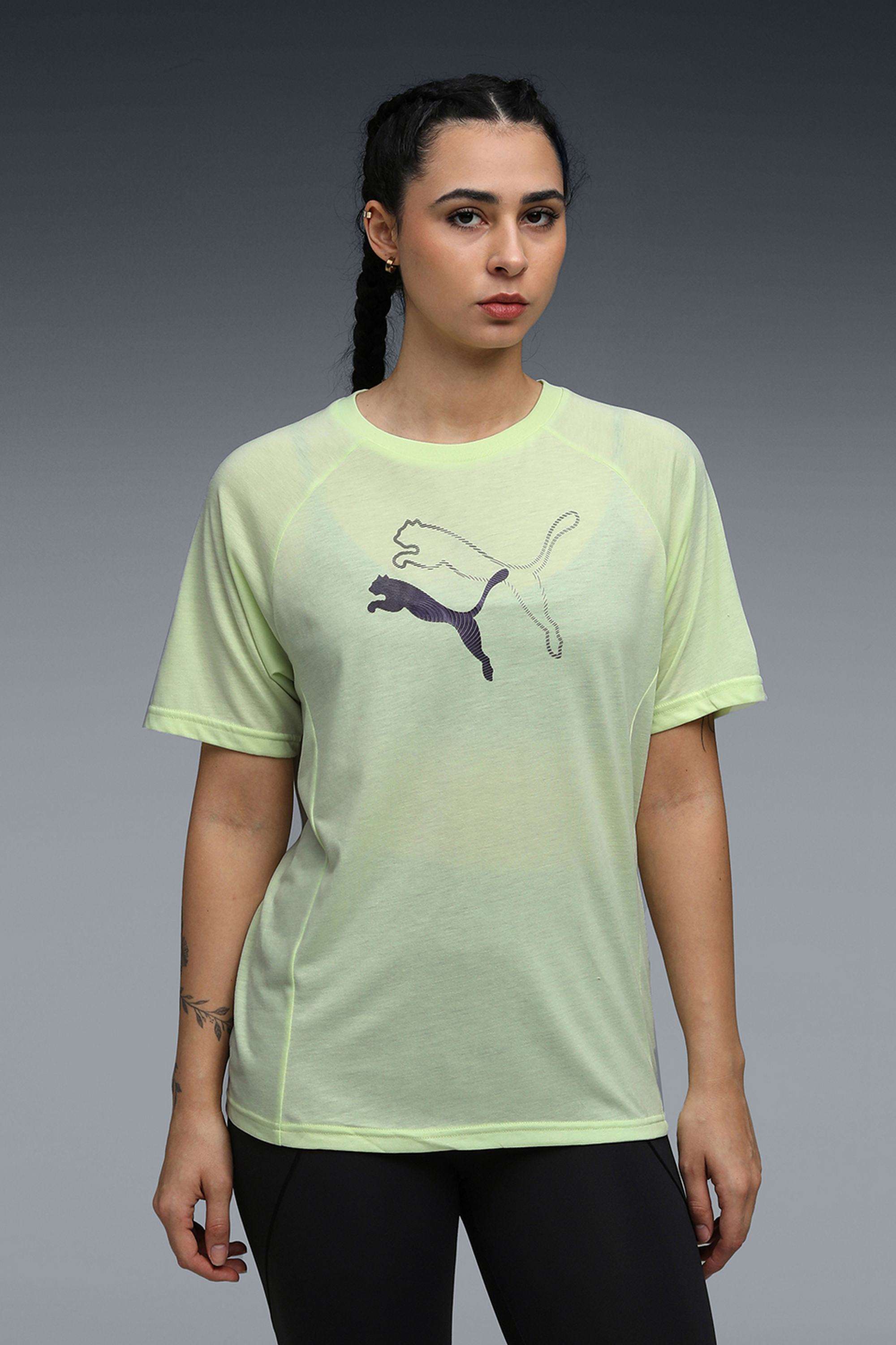 Solid-Polyester-Women-s-T-Shirt