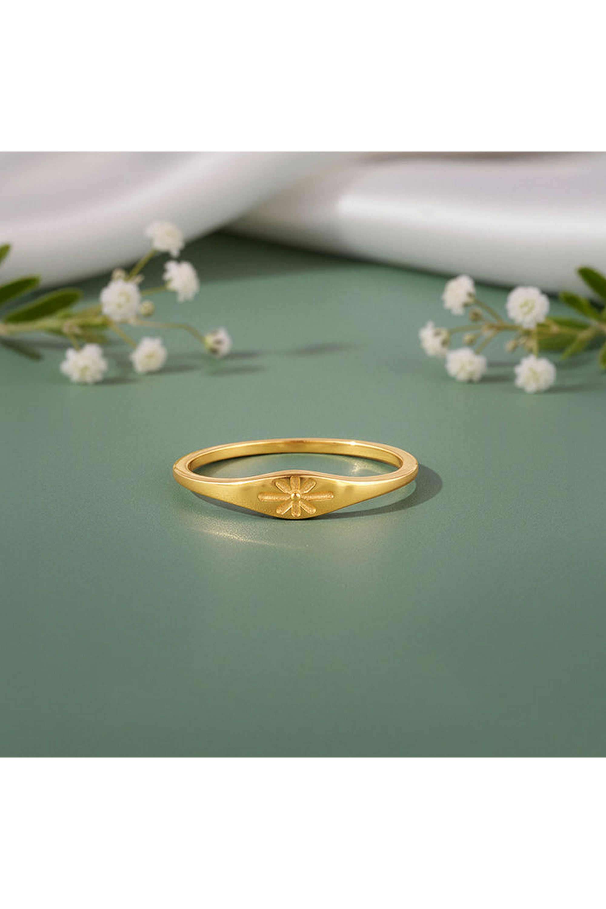Golden-Floral-Promise-Ring-For-Women