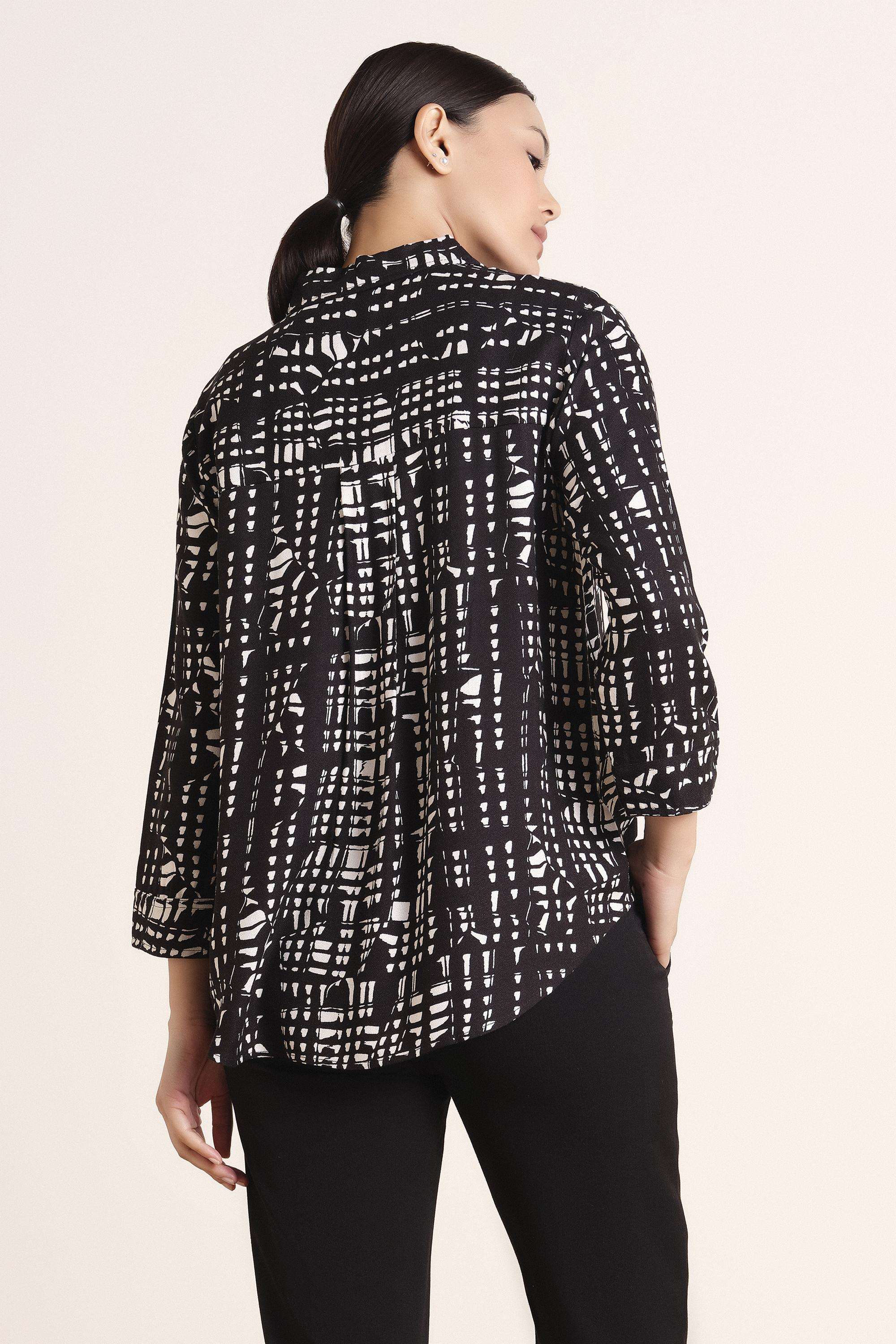 Solid-Blended-Fabric-Women-s-Shirt