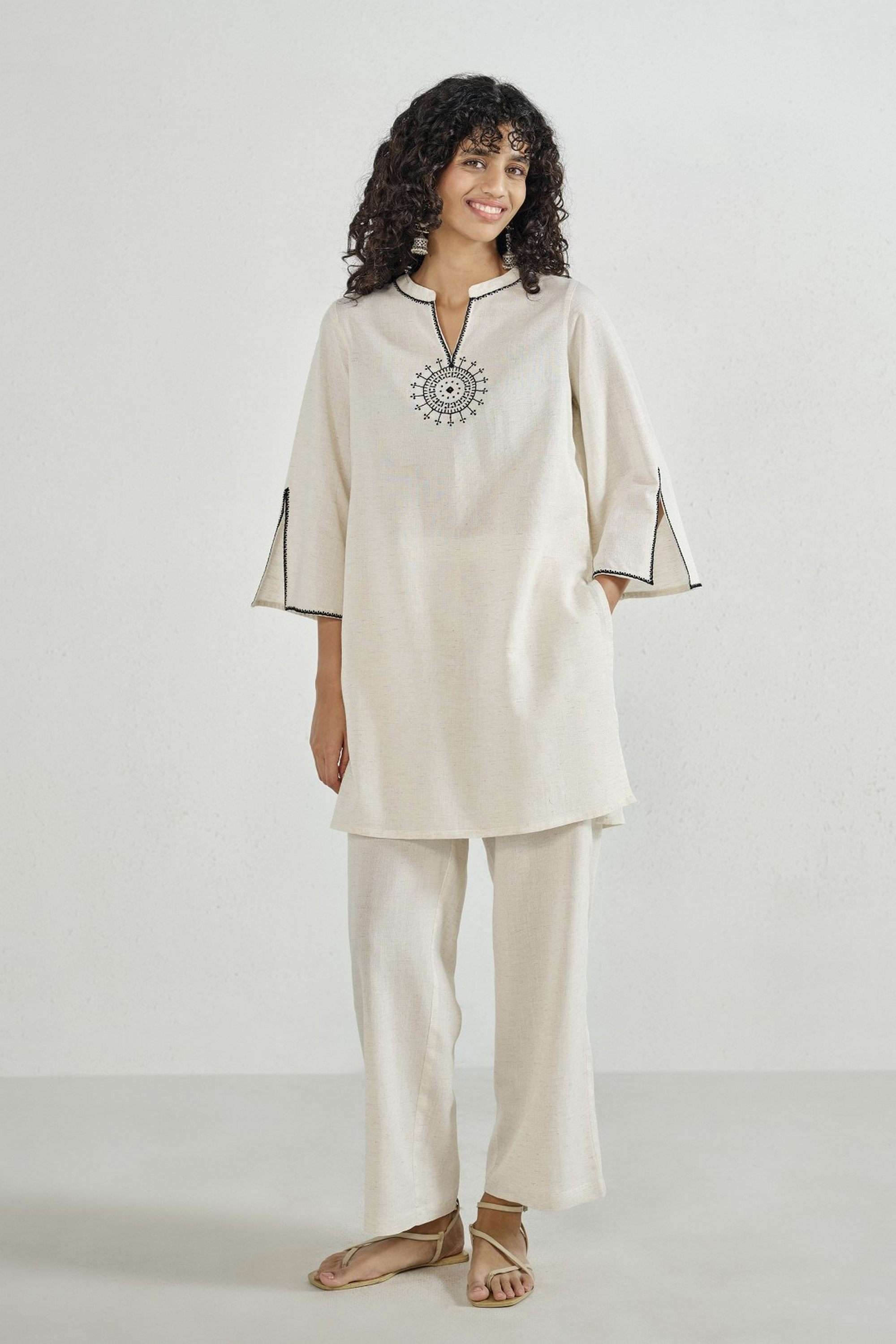 Embroidered-Blended-Fabric-Casual-Wear-Women-s-Co-Ord-Set