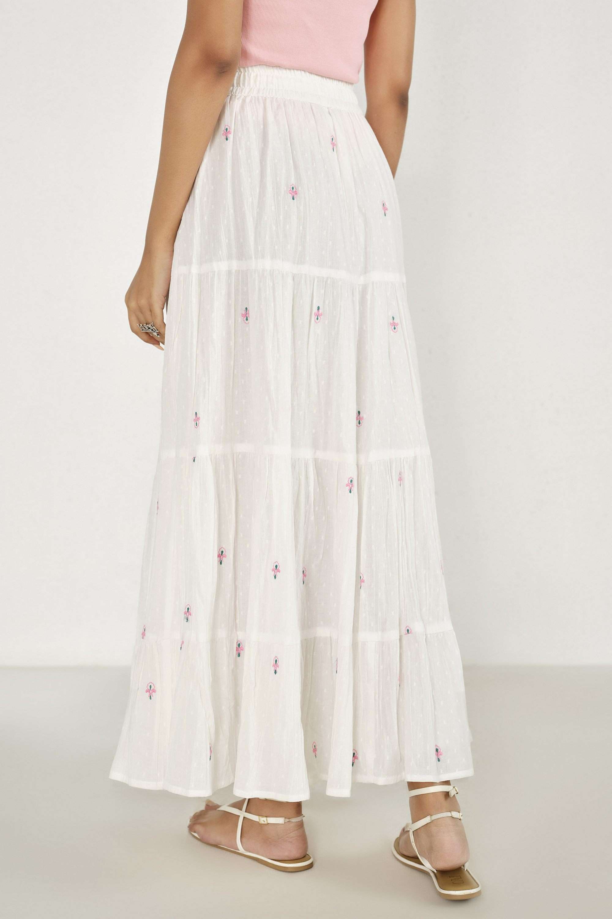 Regular-Fit-Full-Length-Cotton-Women-s-Casual-Wear-Skirts