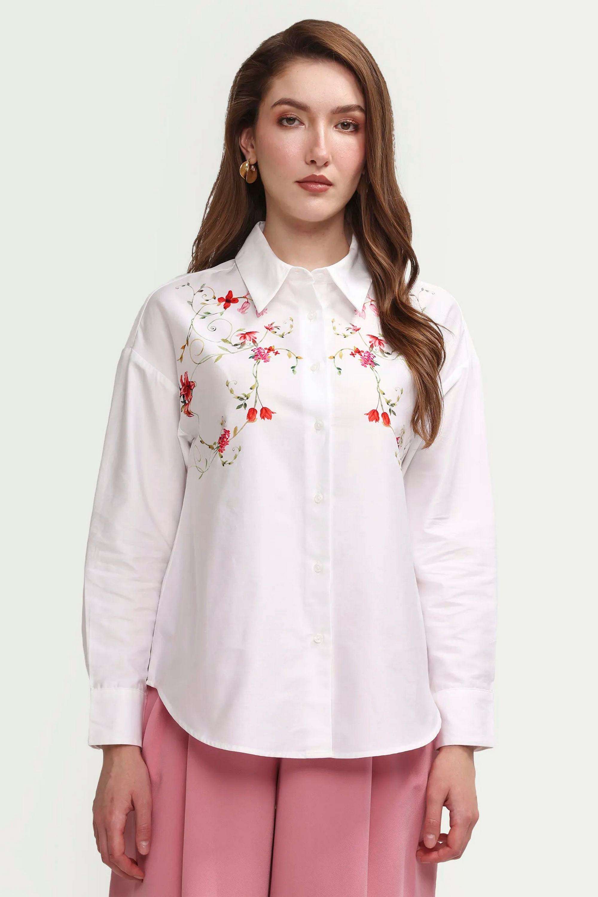 Solid-Blended-Fabric-Women-s-Top