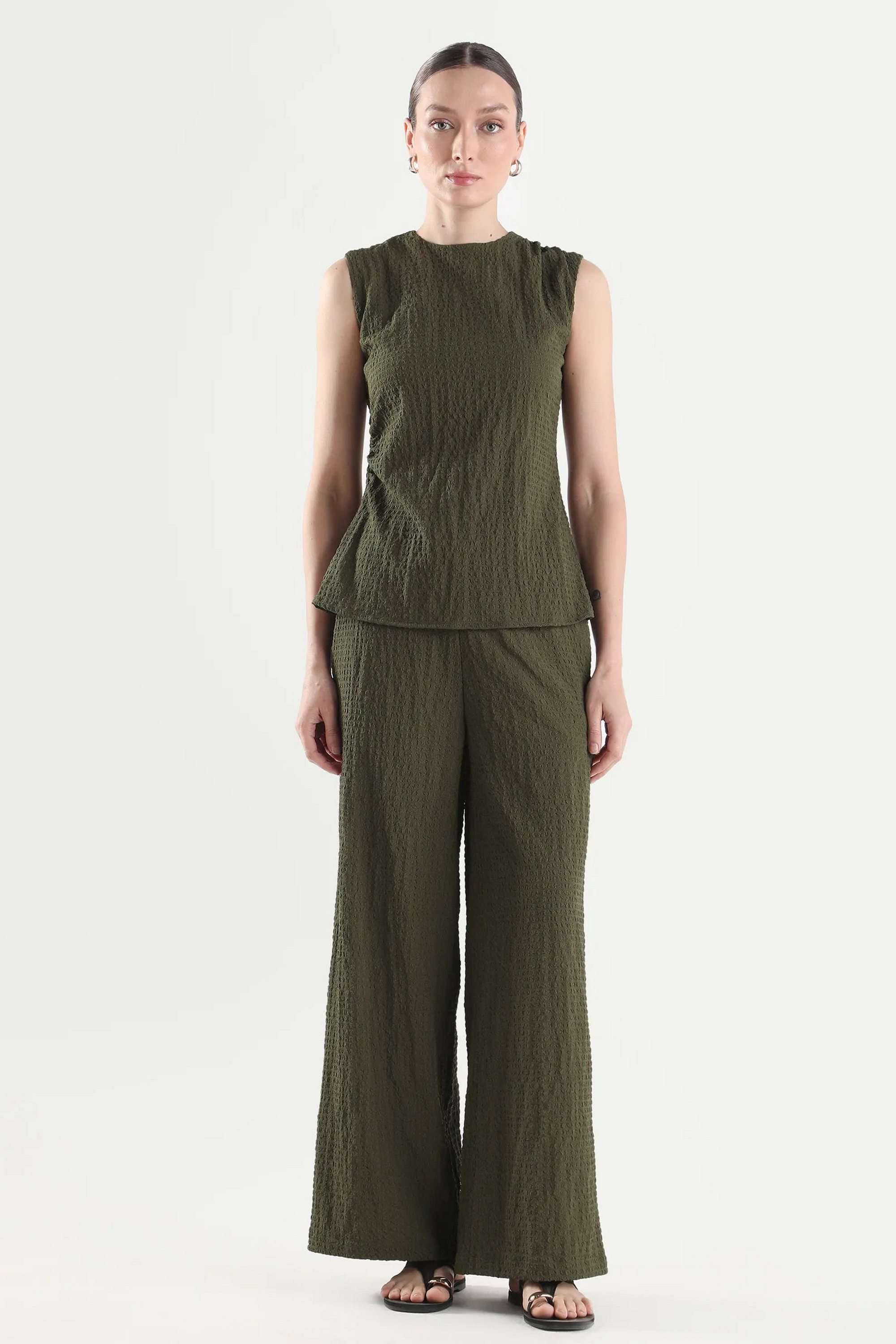 Solid-Relaxed-Fit-Polyester-Women-s-Casual-Wear-Trousers
