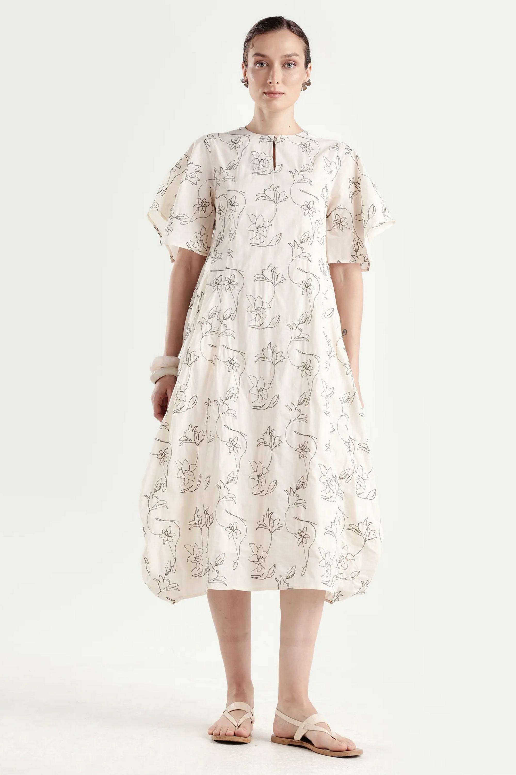 Solid-Blended-Fabric-Women-Dress