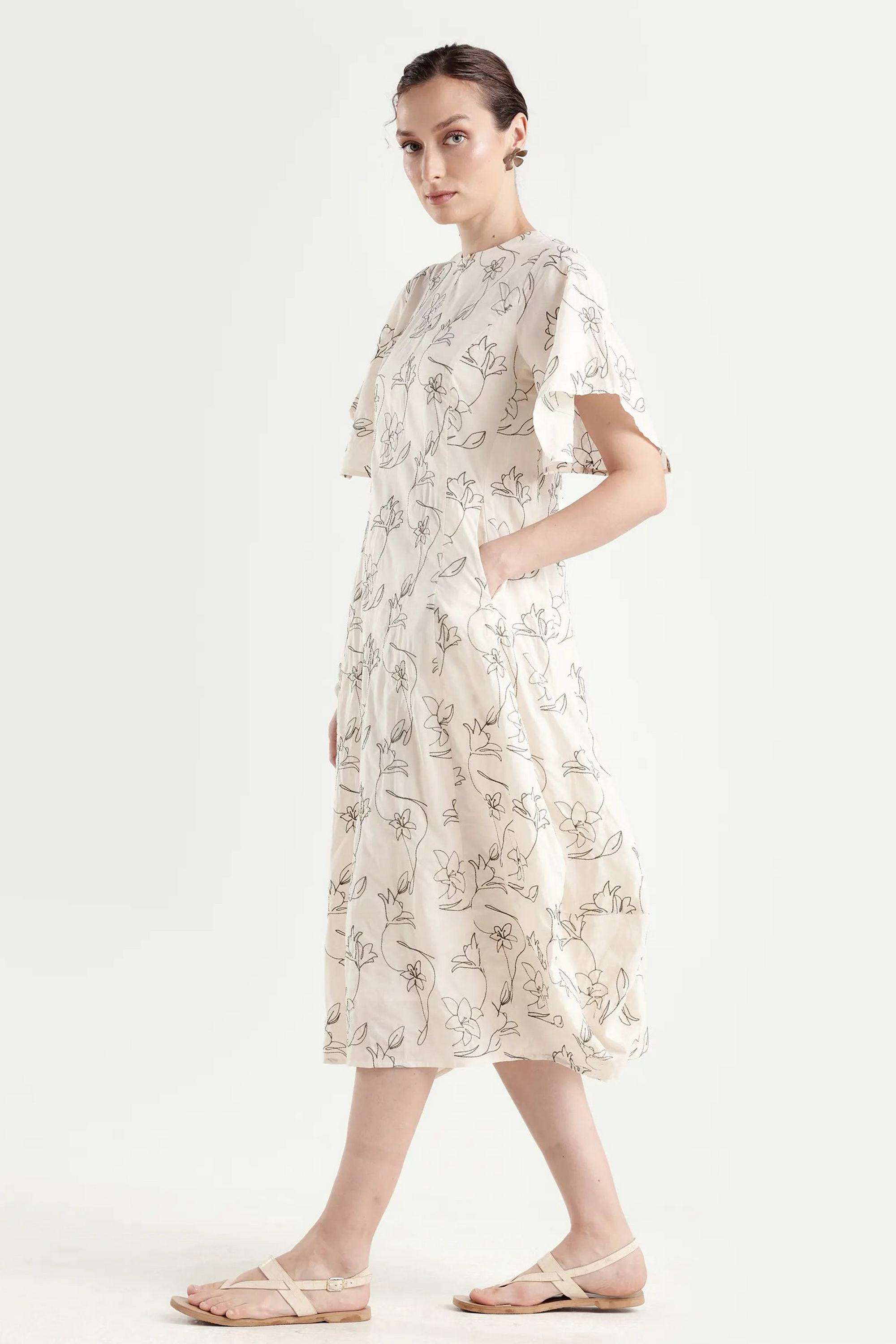 Solid-Blended-Fabric-Women-Dress