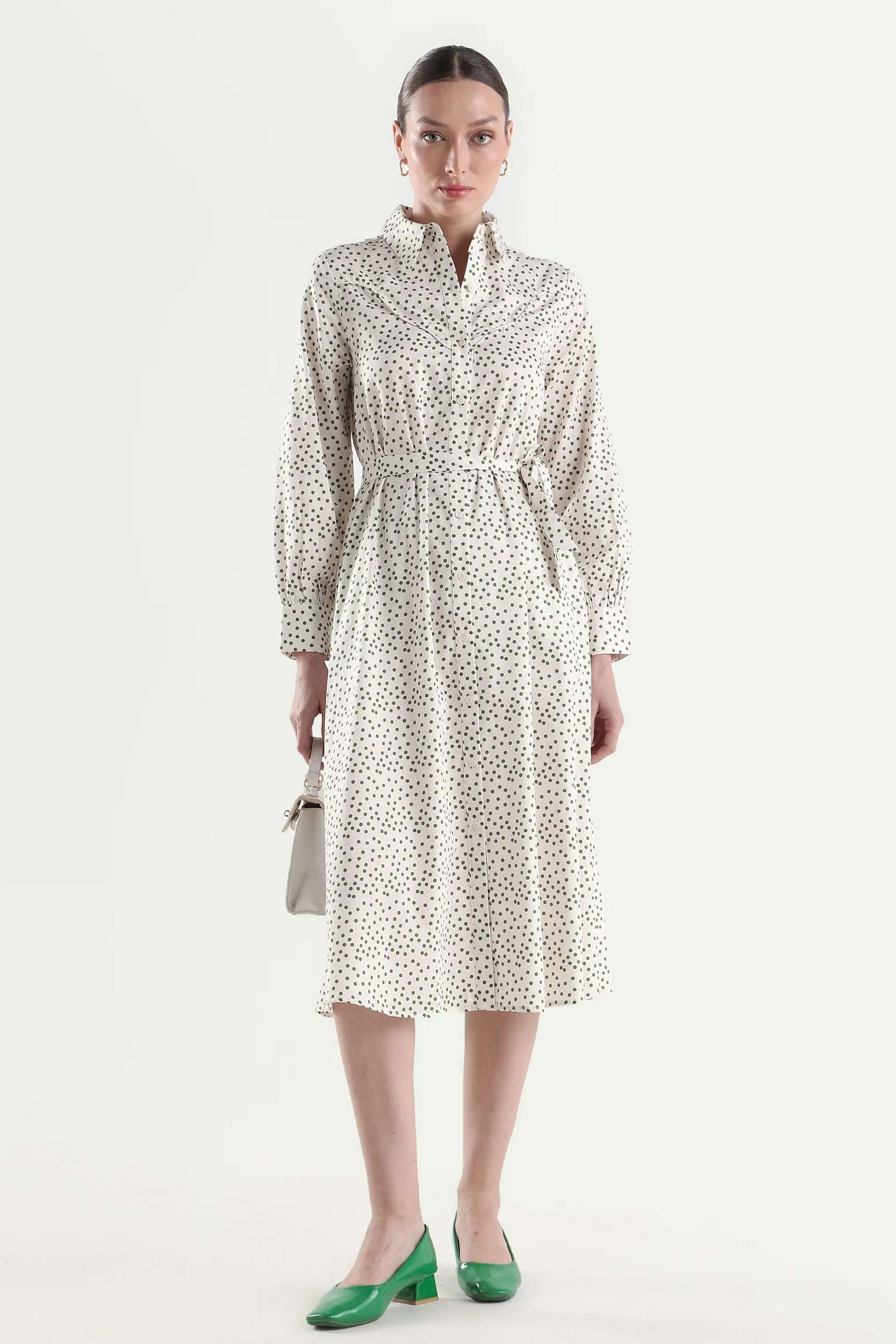 Printed-Collared-Cotton-Women-Dress