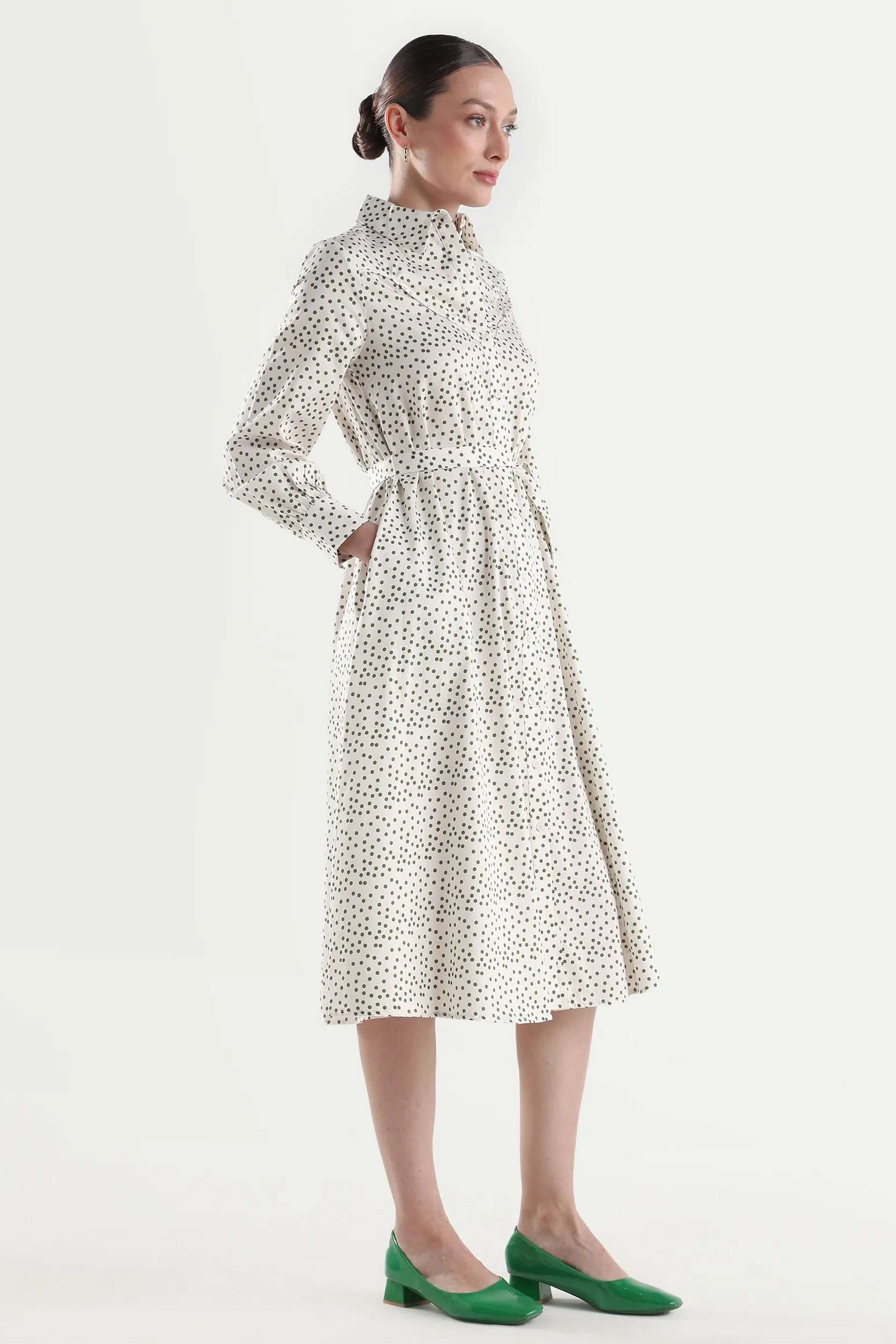 Printed-Collared-Cotton-Women-Dress