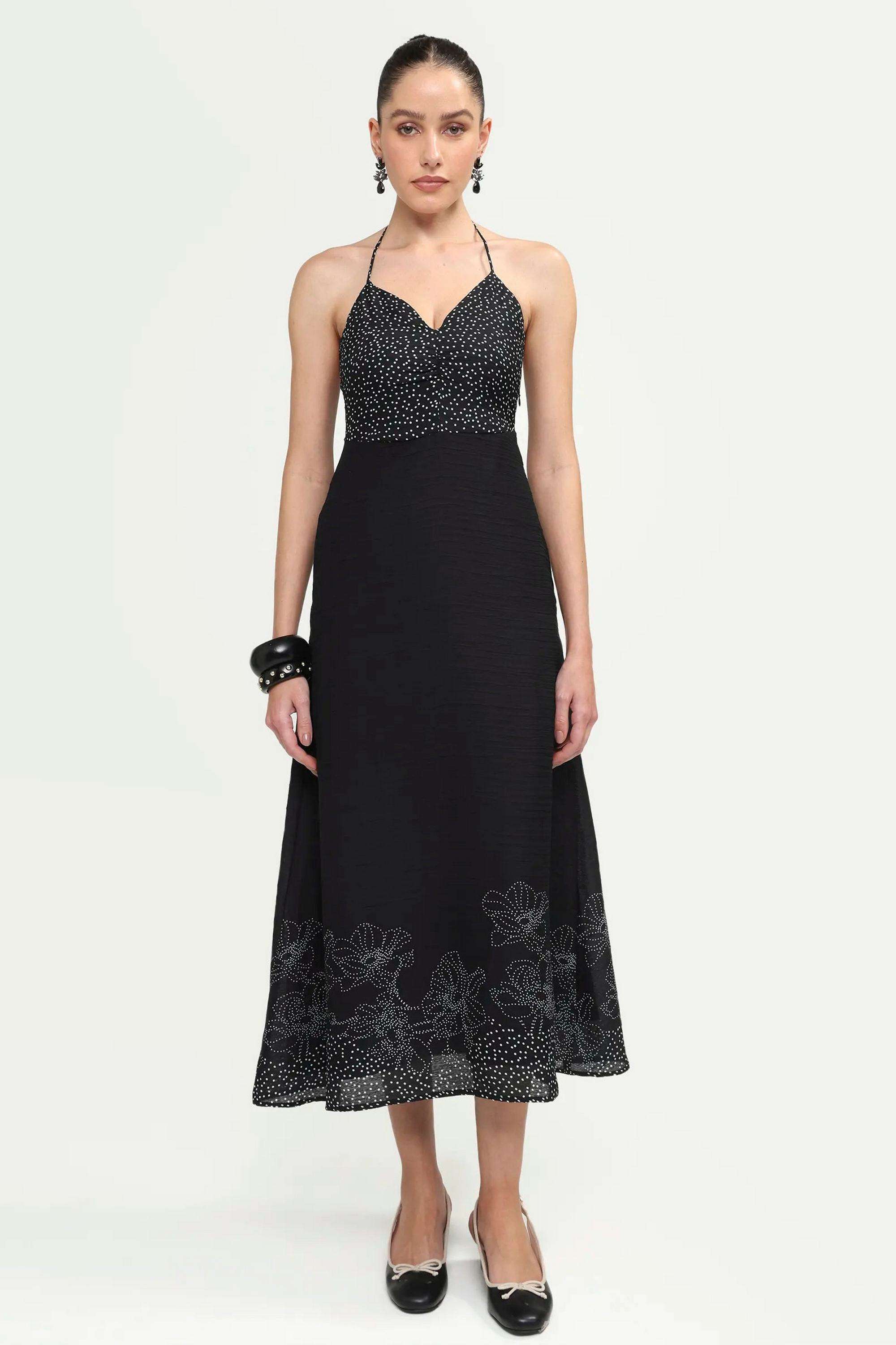 Floral-Polyester-Women-s-Dress