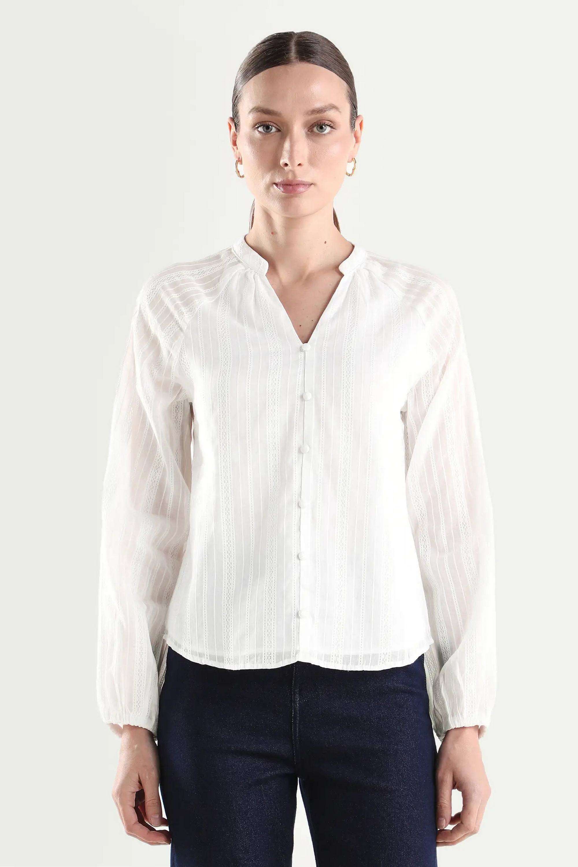 Solid-Blended-Fabric-Women-s-Top