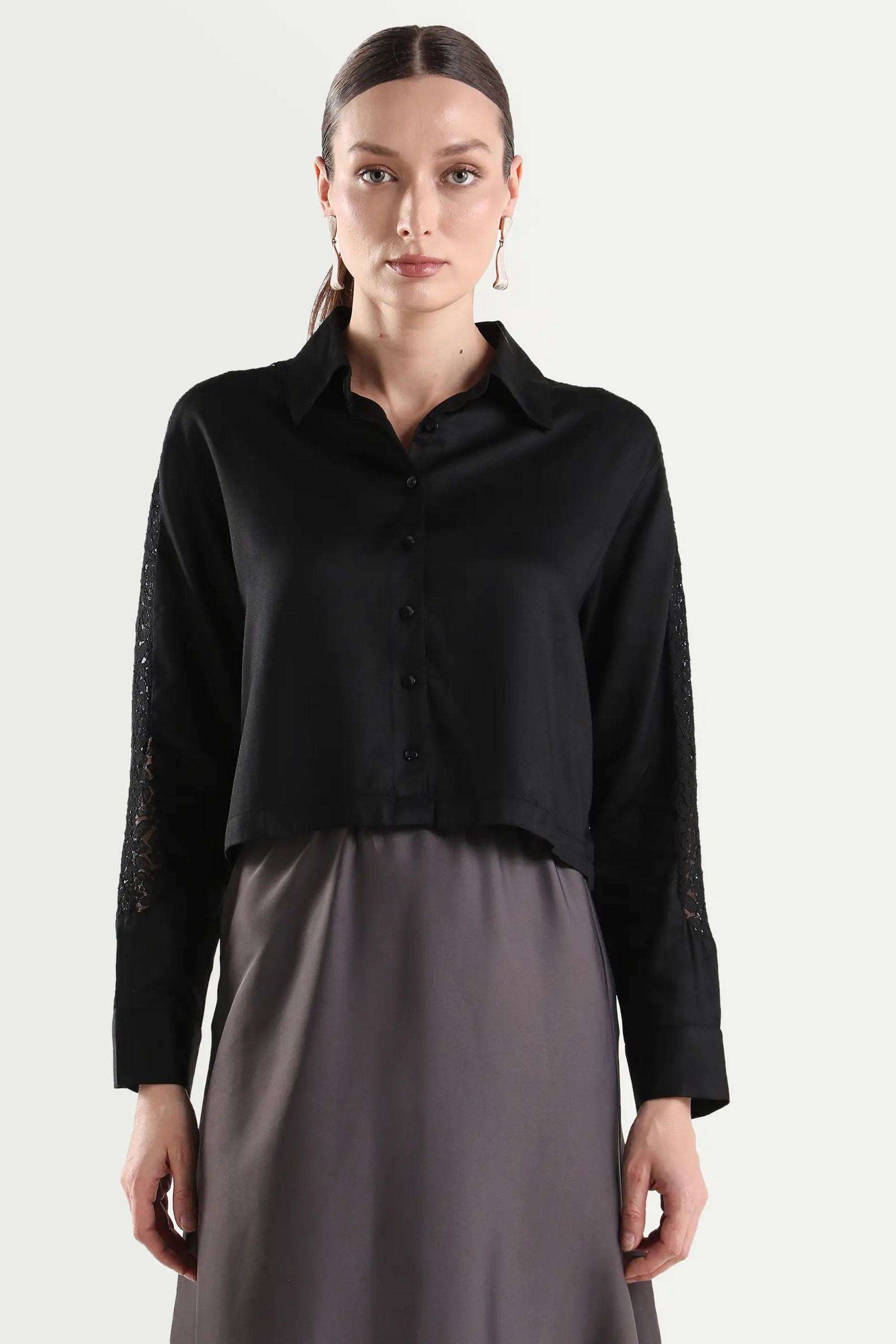 Solid-Viscose-Women-s-Shirt