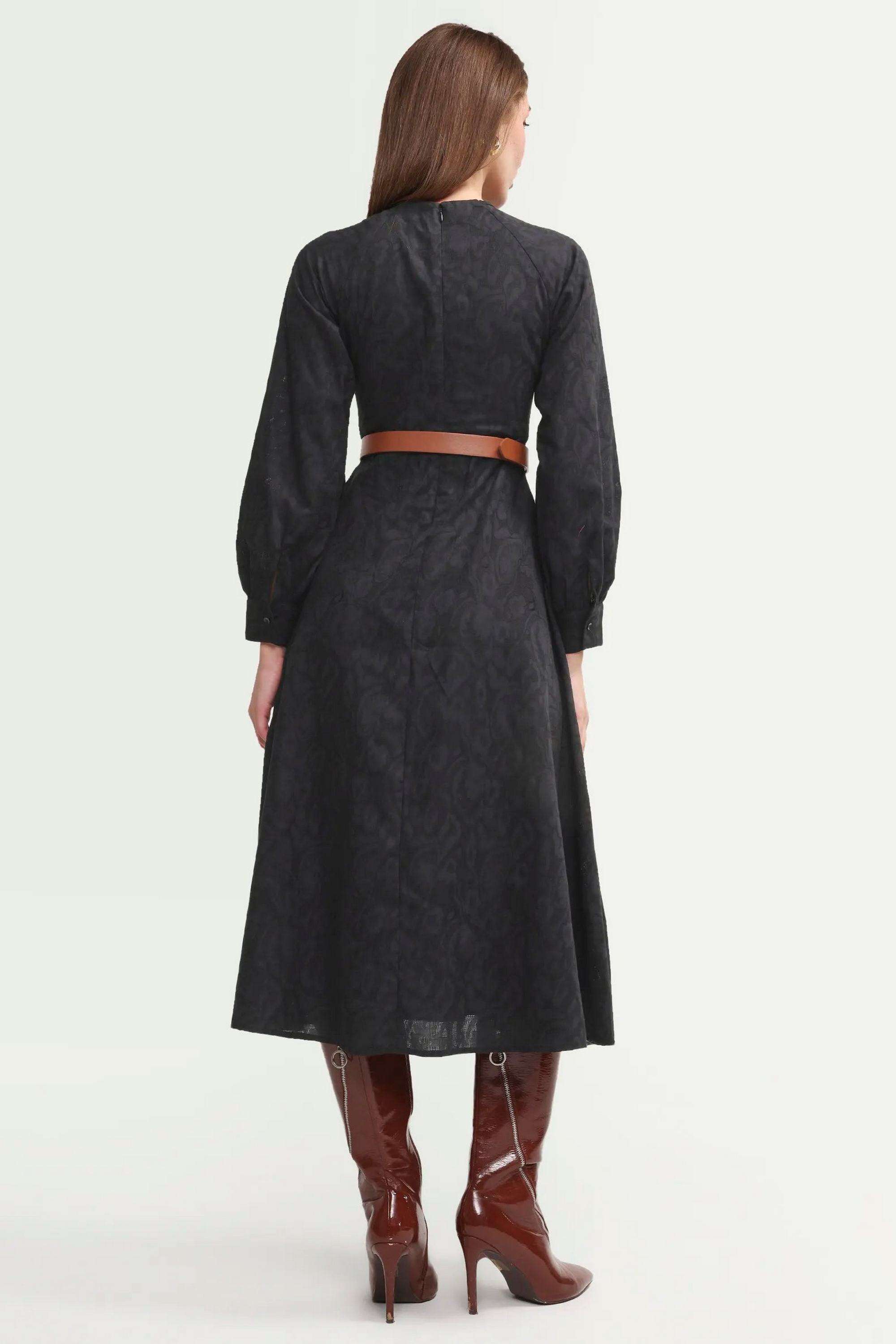 Solid-Blended-Fabric-Women-Dress