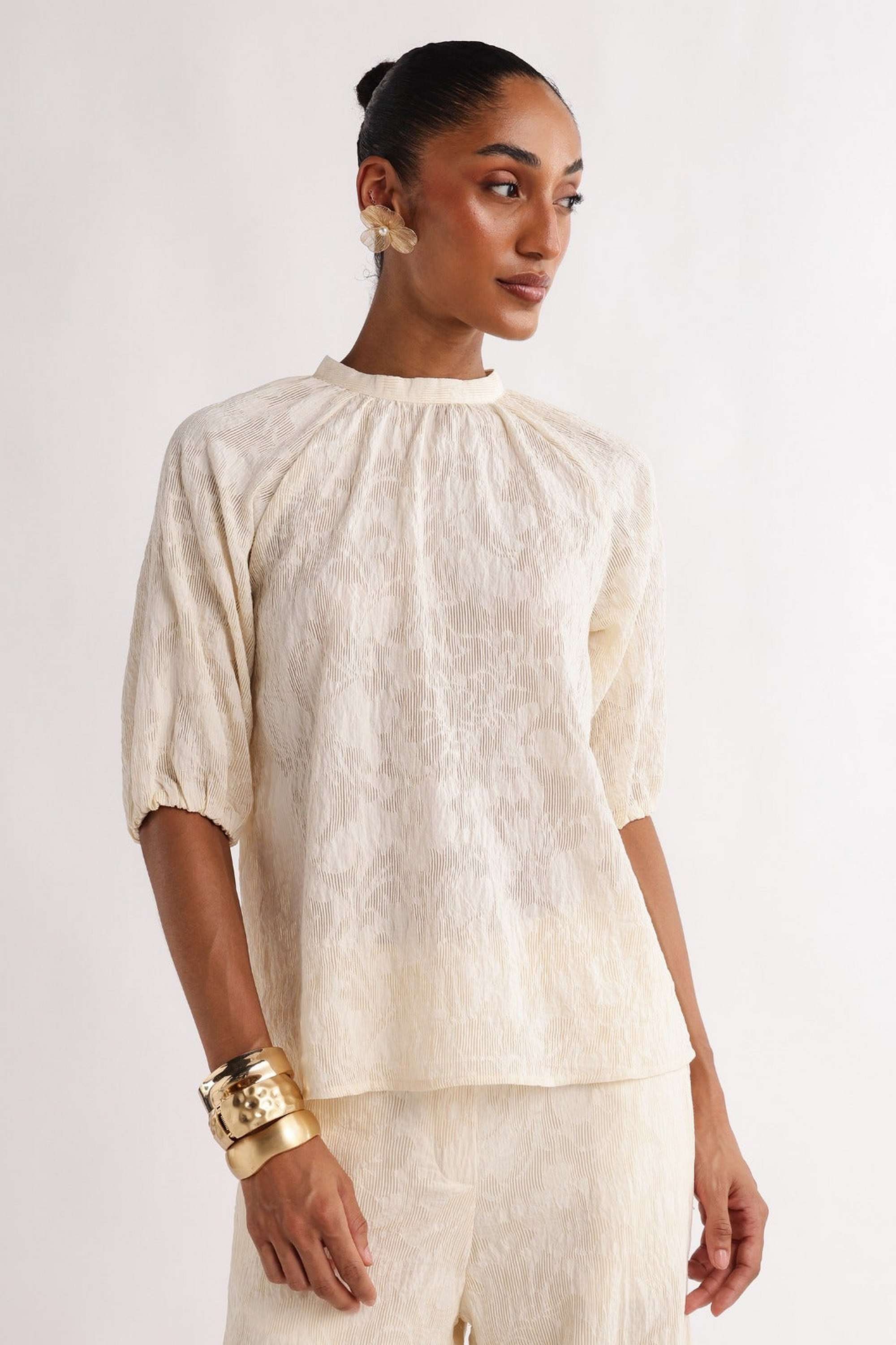 rareism Solid Cotton Regular Fit Women's Top-picture-21