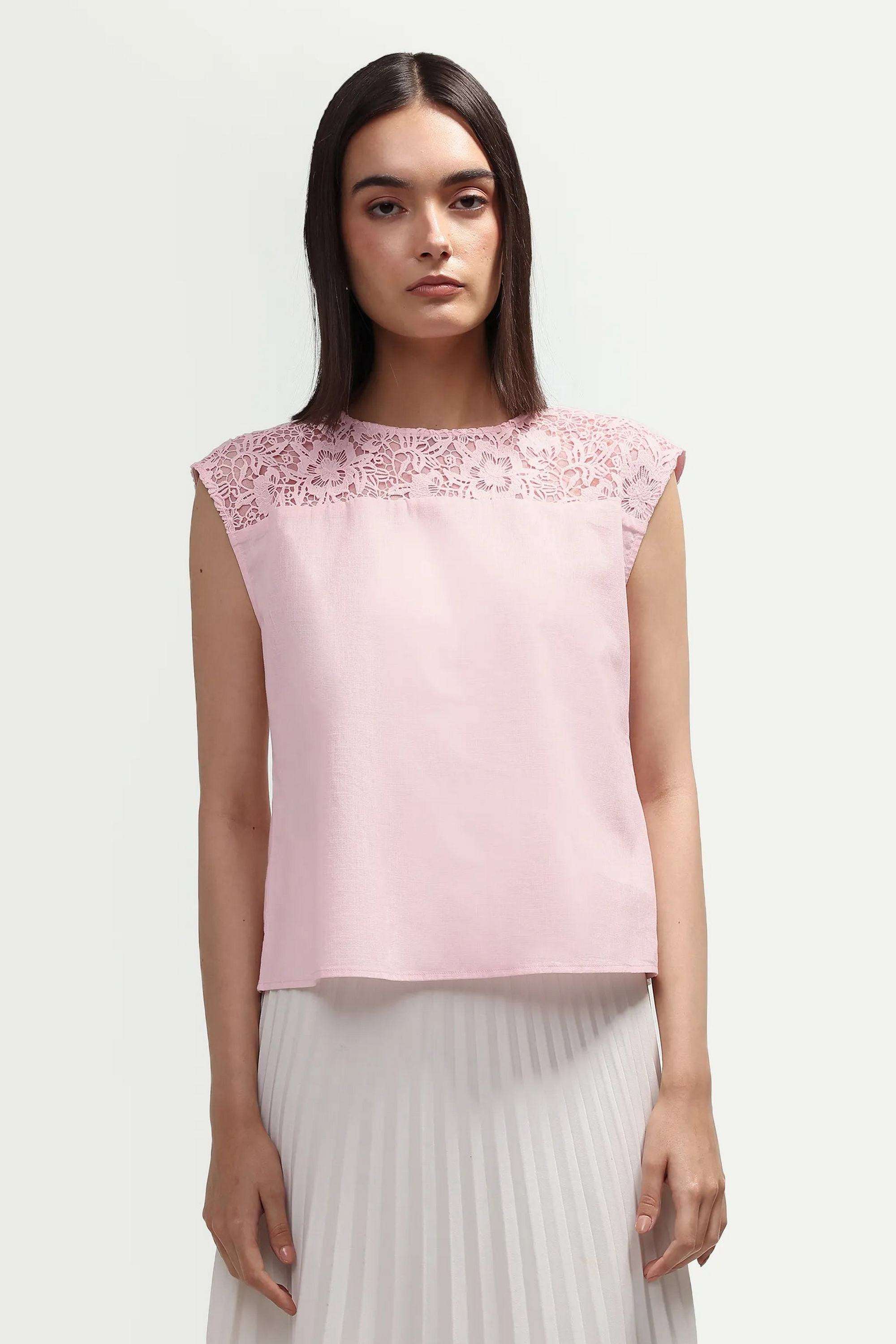 Solid-Cotton-Women-s-Top