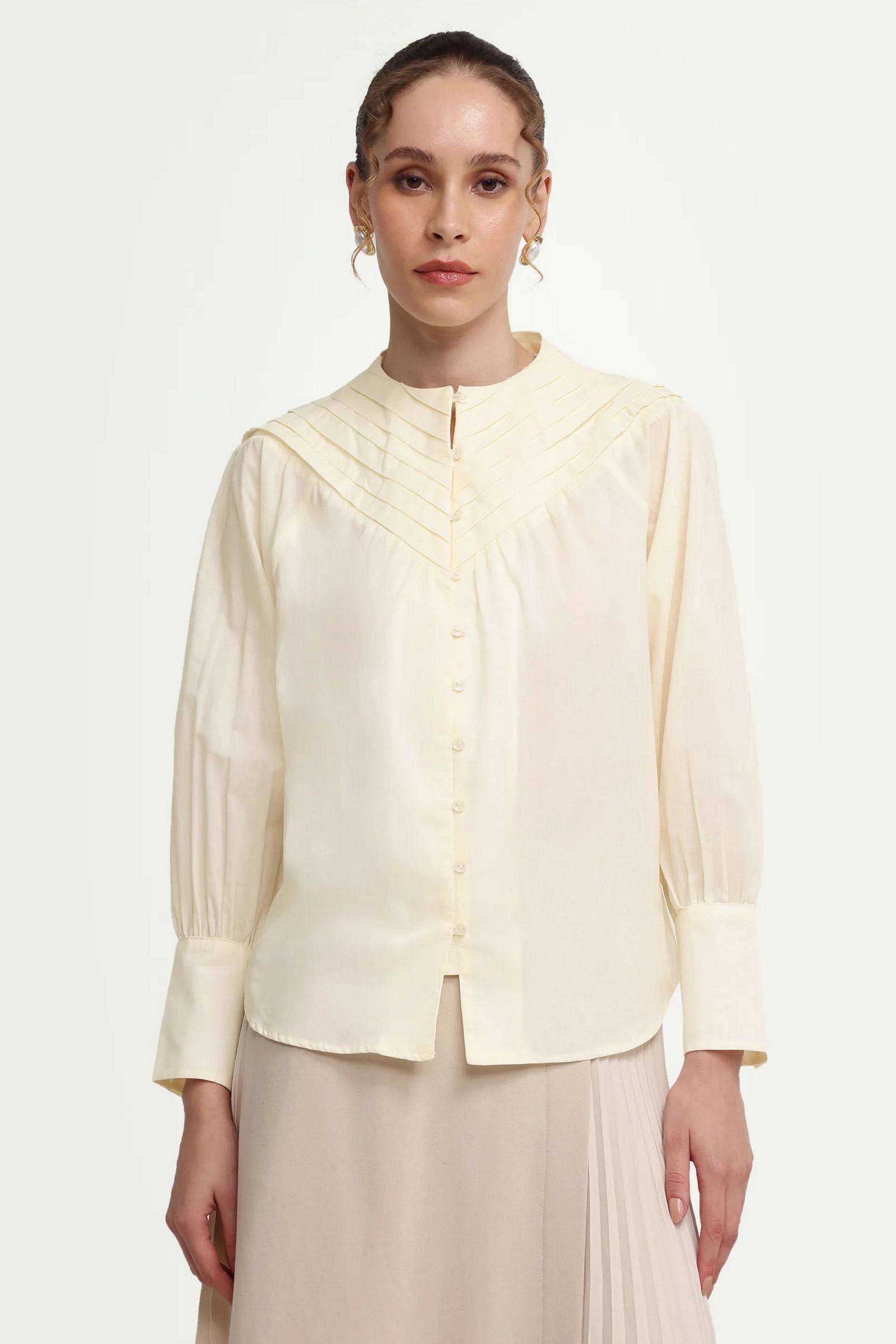 Solid-Cotton-Women-s-Top