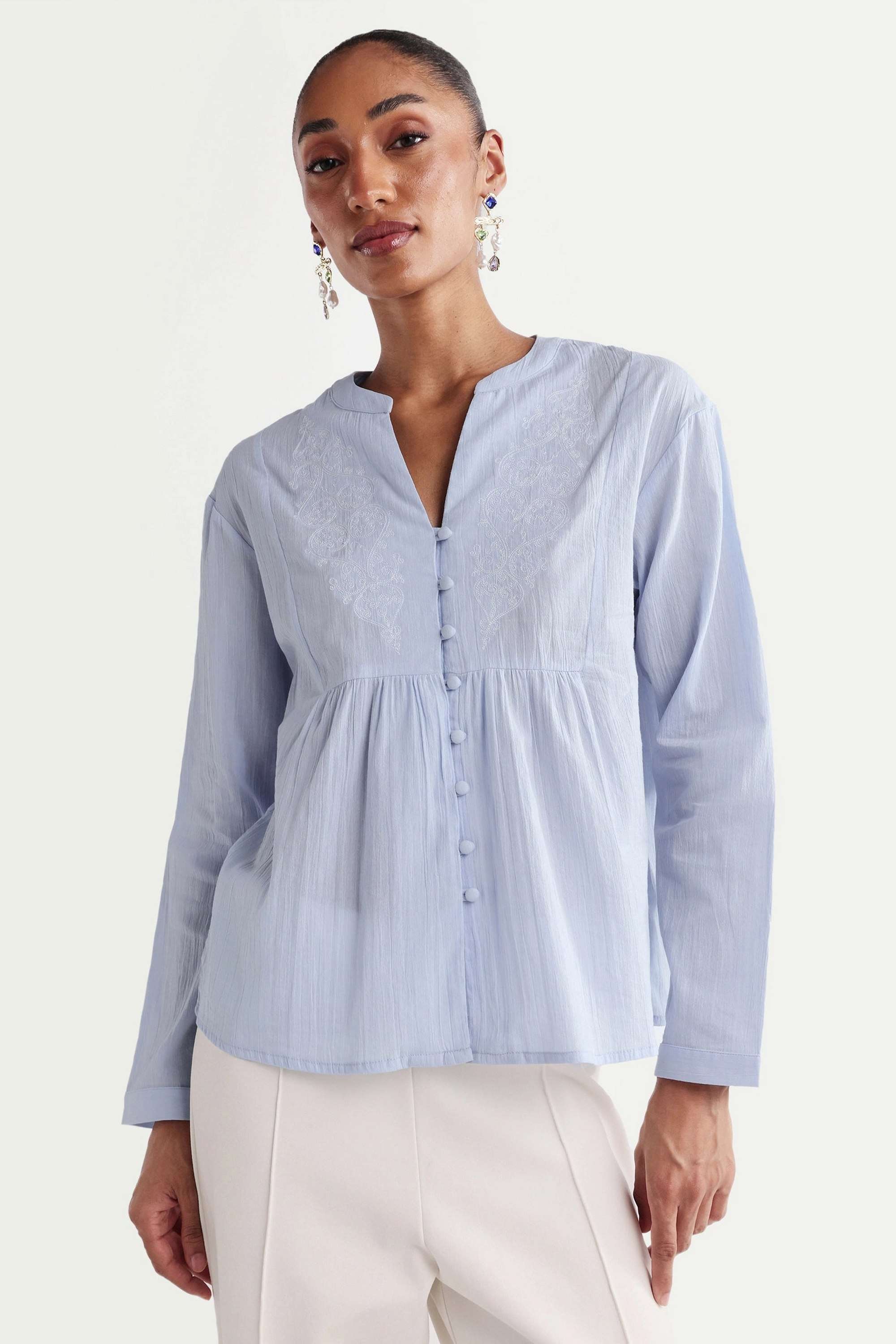 rareism Printed Cotton Regular Fit Women's Top-picture-29