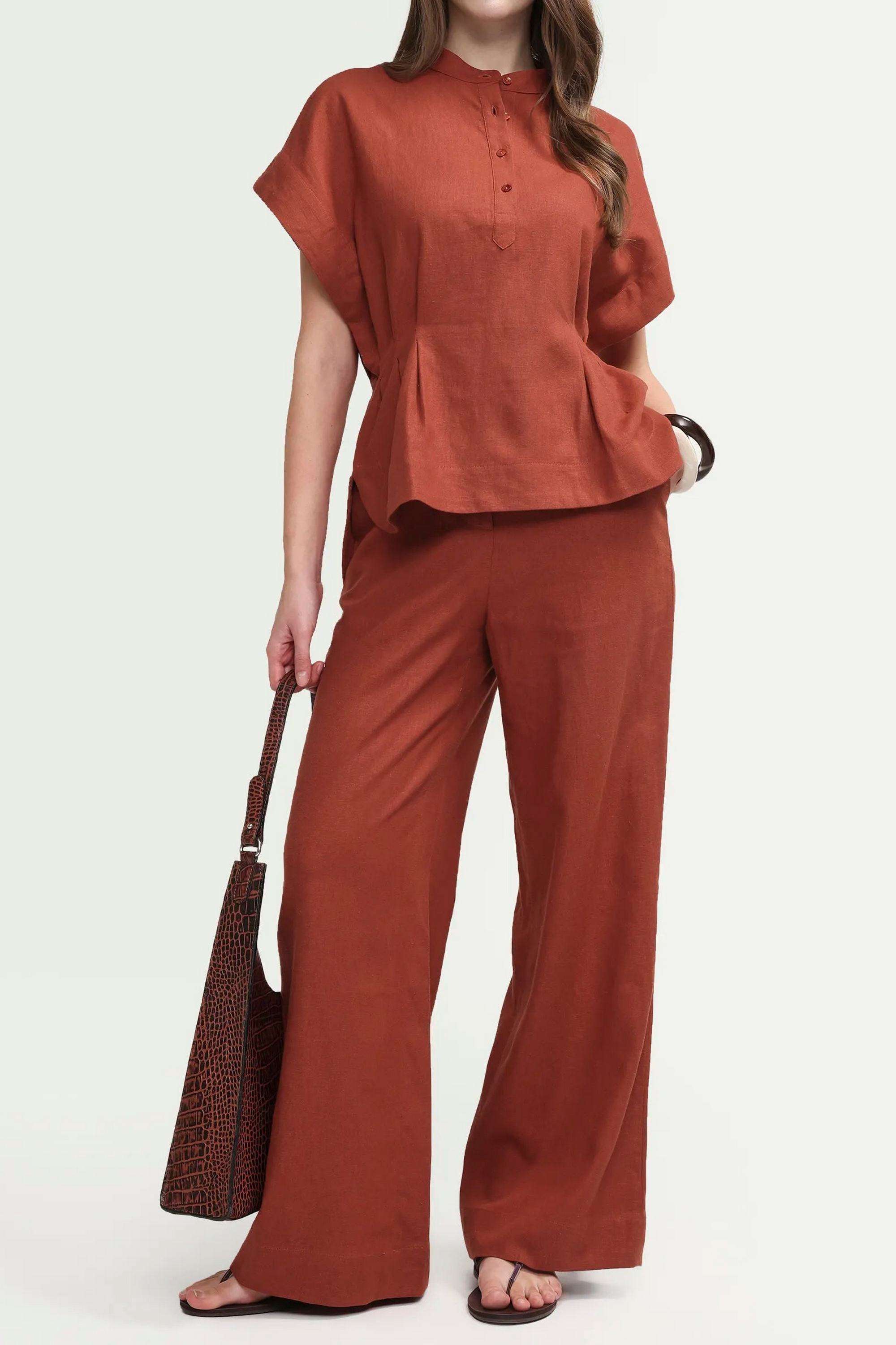Mid-Rise-Linen-Blend-Regular-Fit-Women-s-Trousers