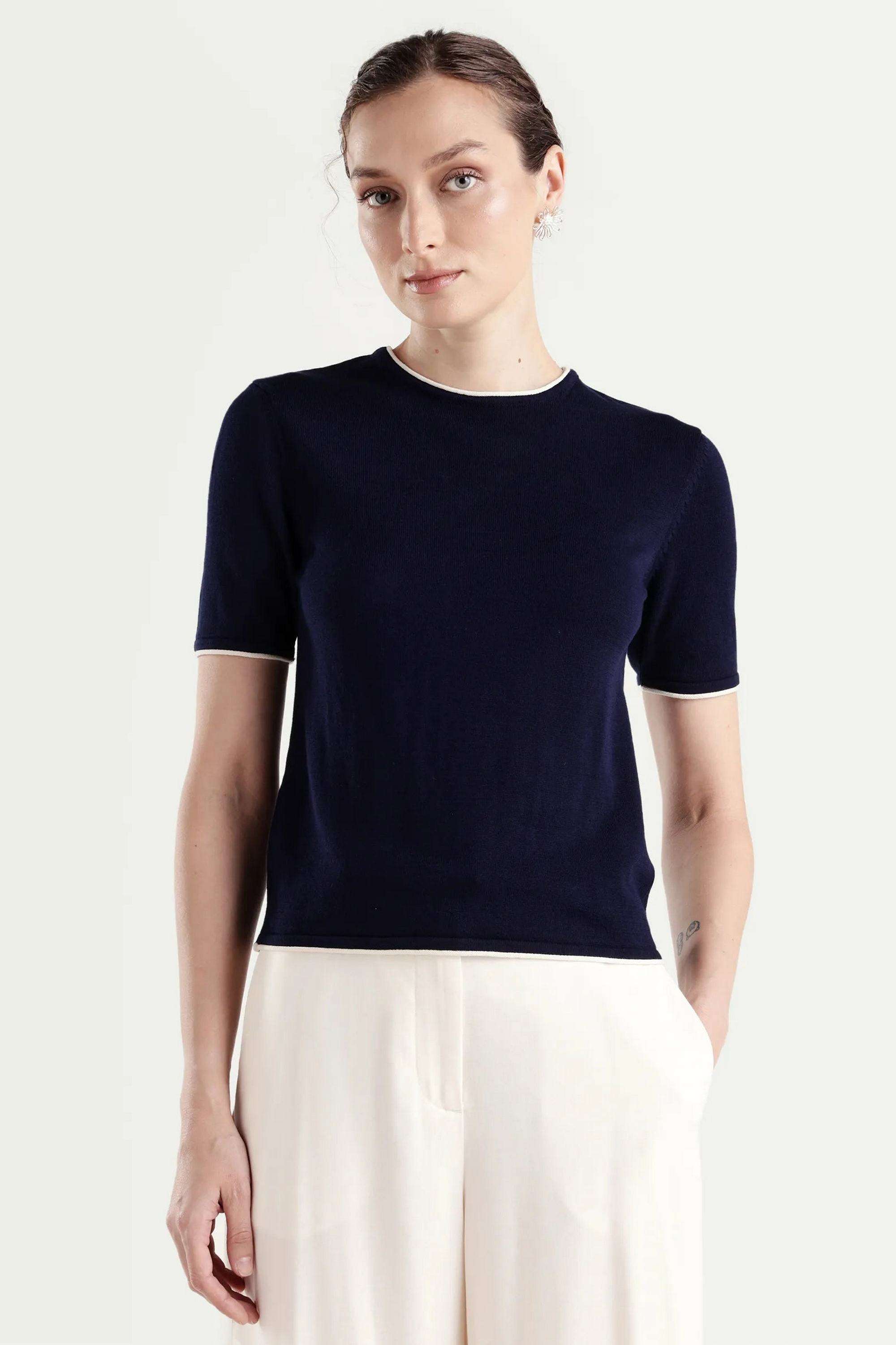 Solid-Cotton-Women-s-Top