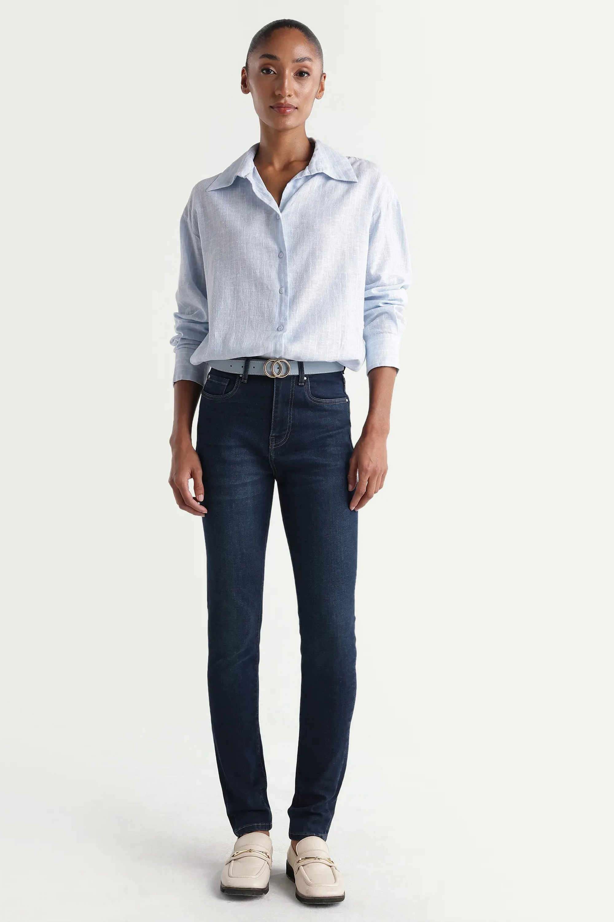 rareism Mid Rise Cotton Blend Straight Fit Women's Jeans-picture-23