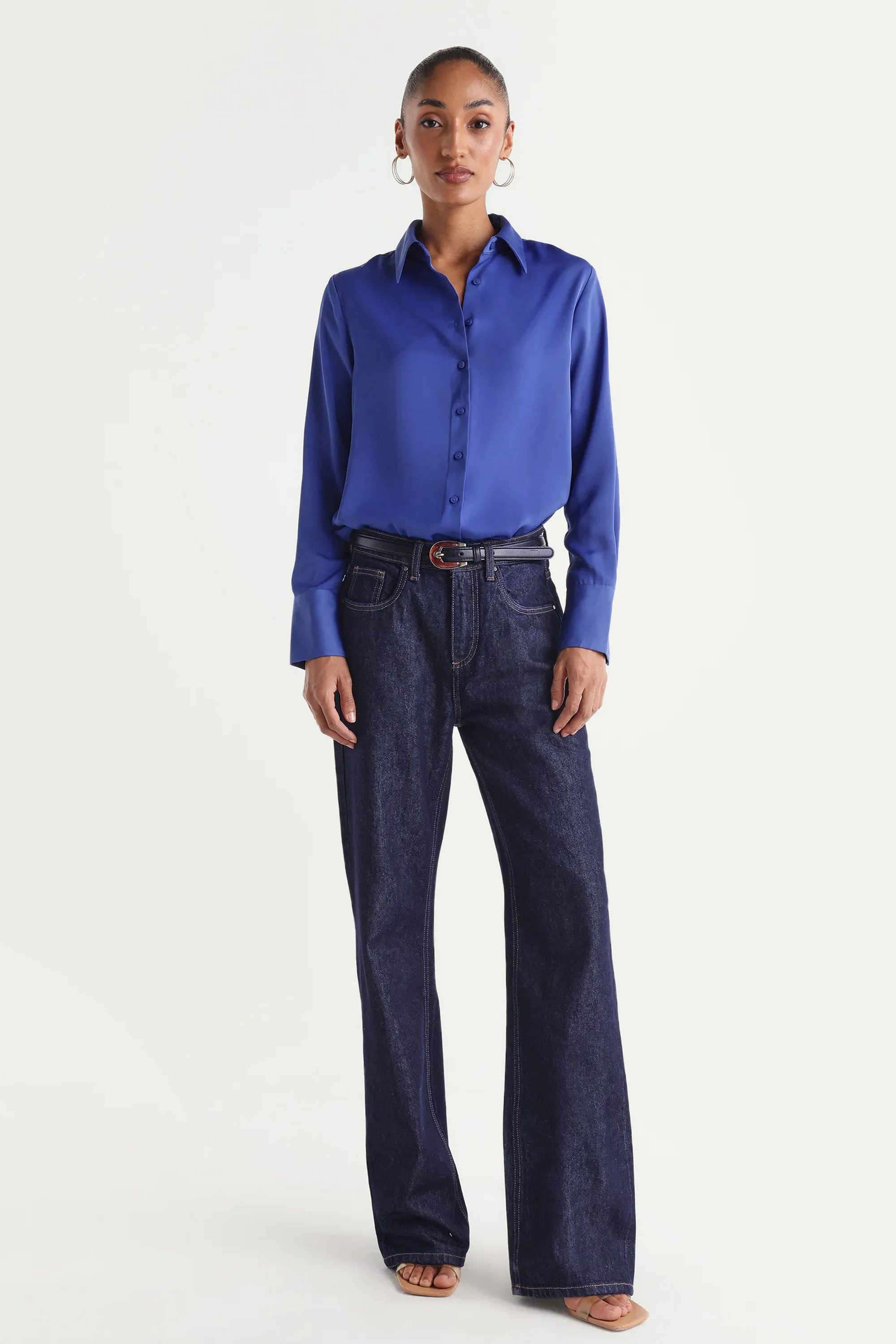 rareism Mid Rise Cotton Blend Straight Fit Women's Jeans-picture-12