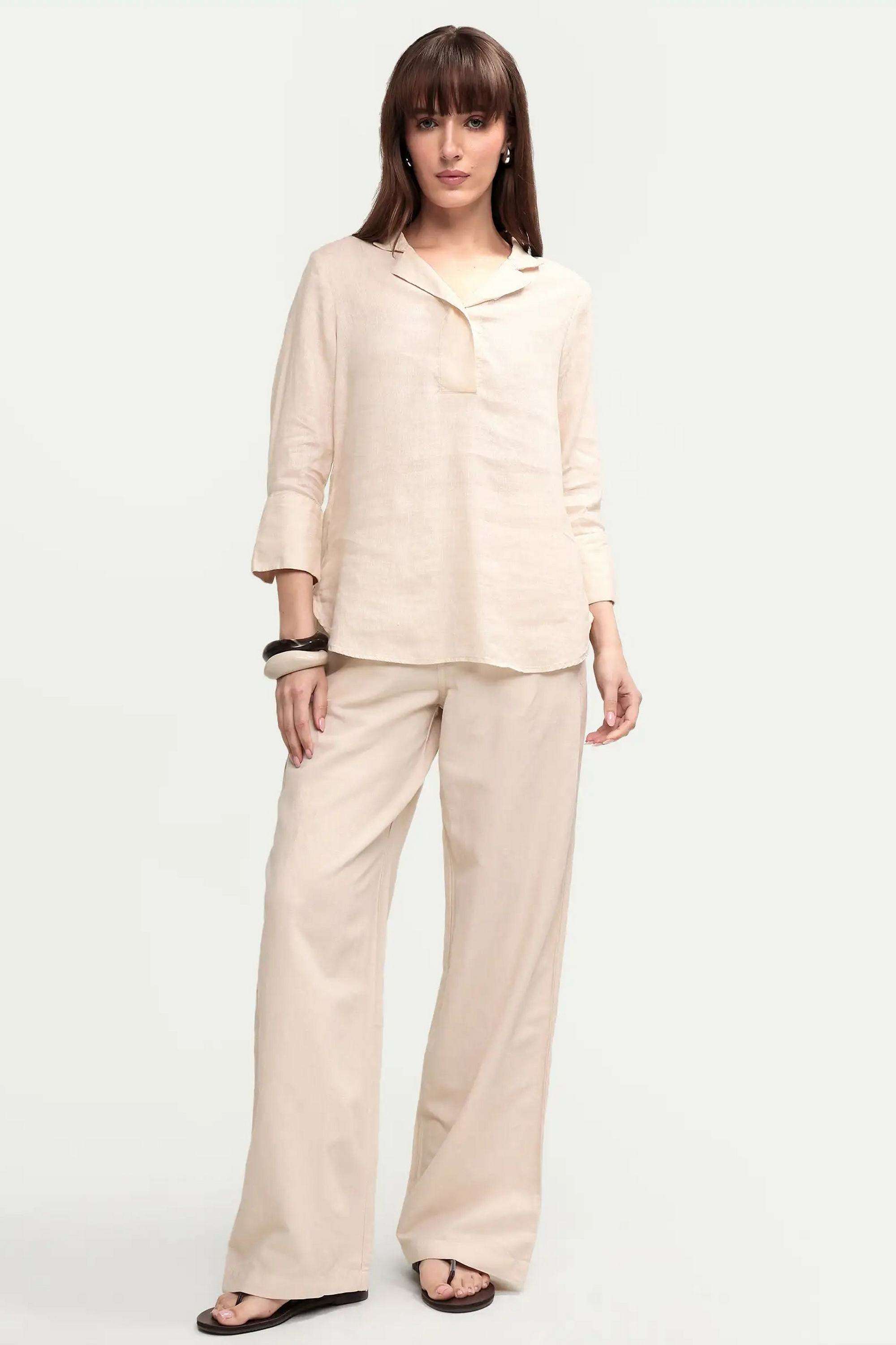 Mid-Rise-Linen-Blend-Regular-Fit-Women-s-Trousers