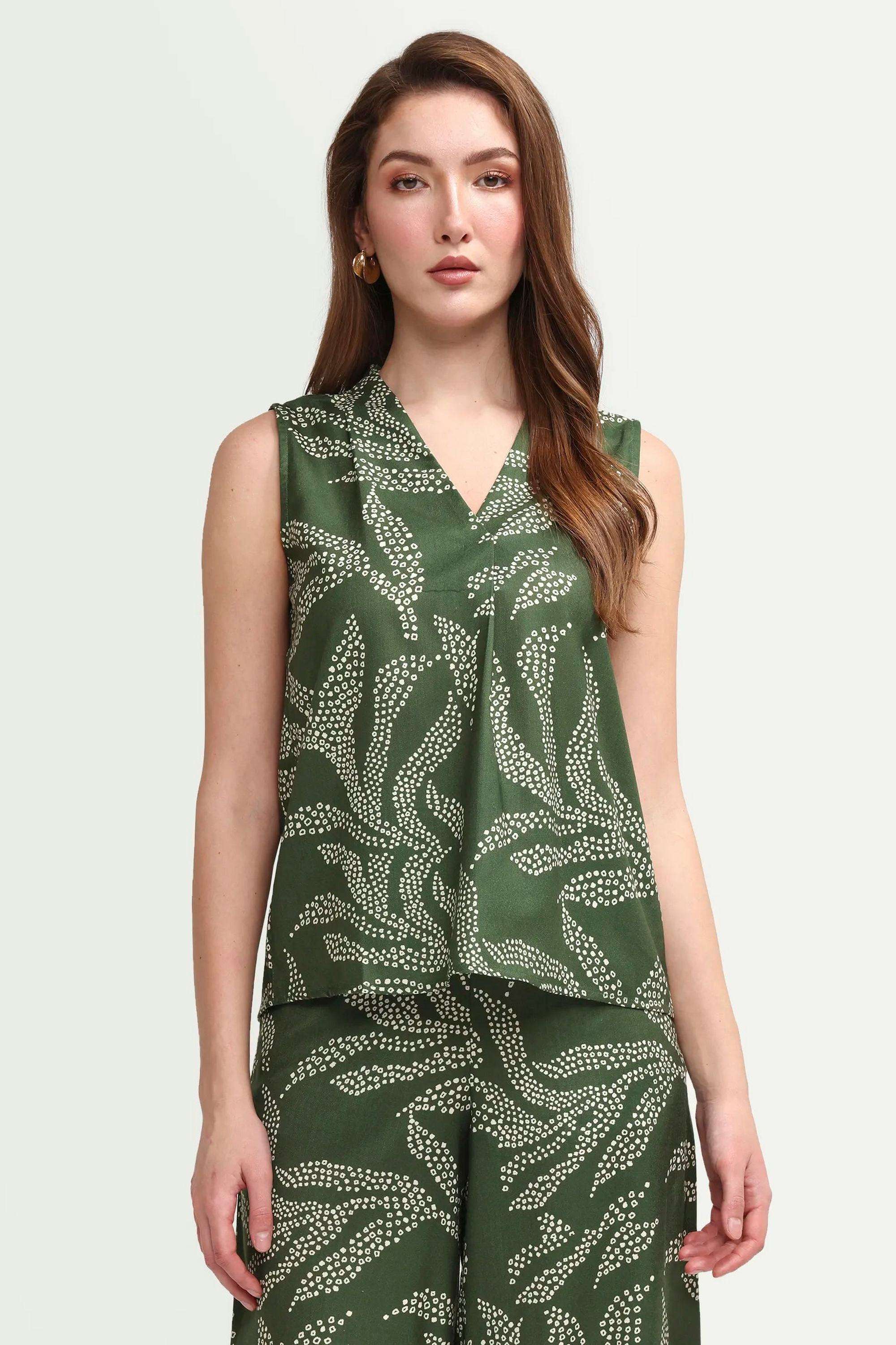 Solid-Blended-Fabric-Women-s-Top