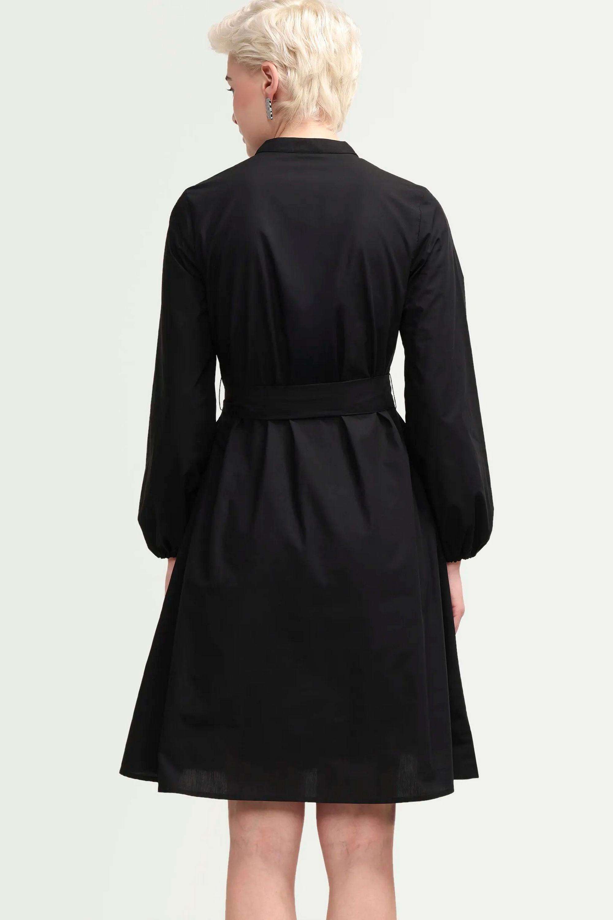 Solid-Blended-Fabric-Women-Dress