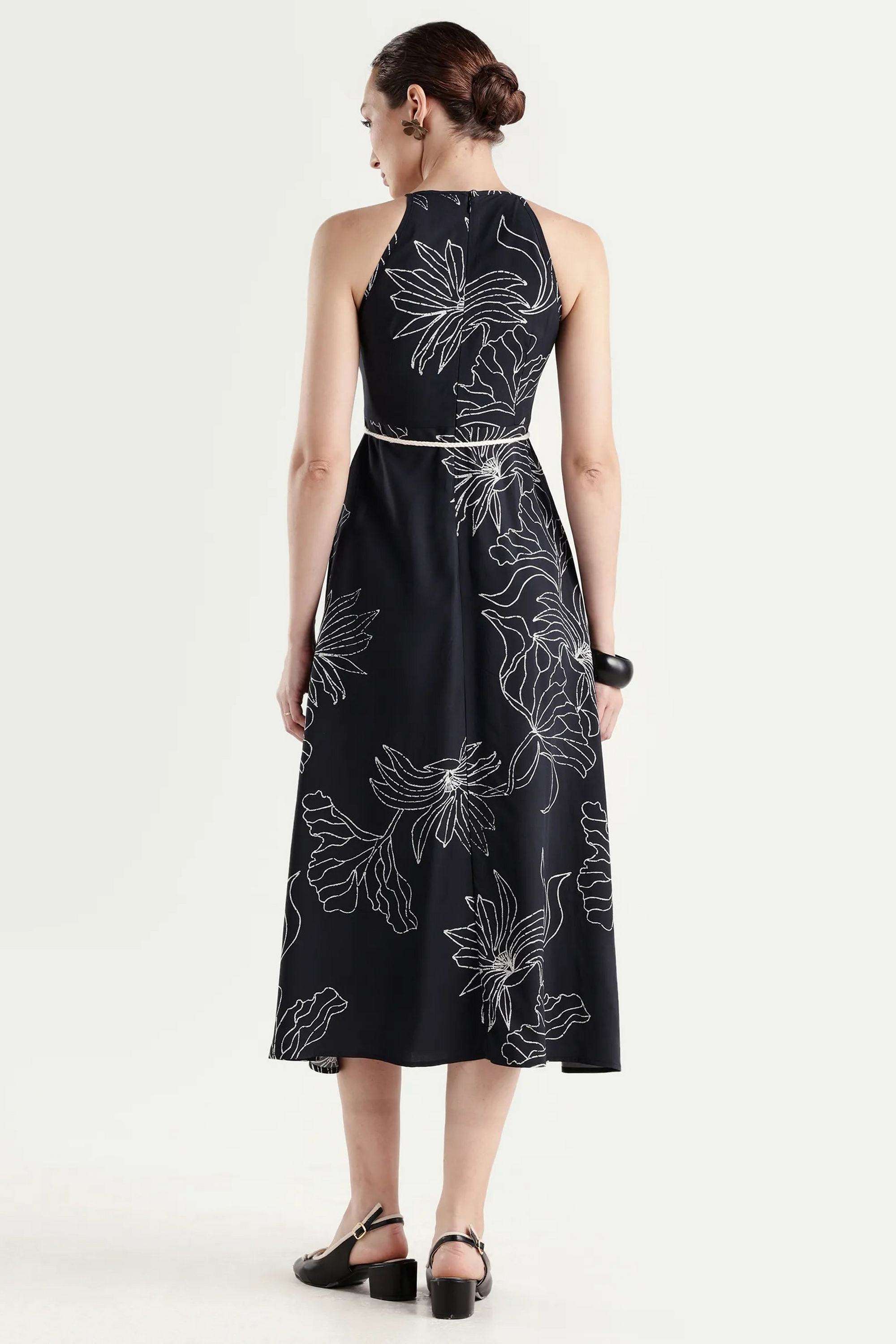 Solid-Blended-Fabric-Women-Dress