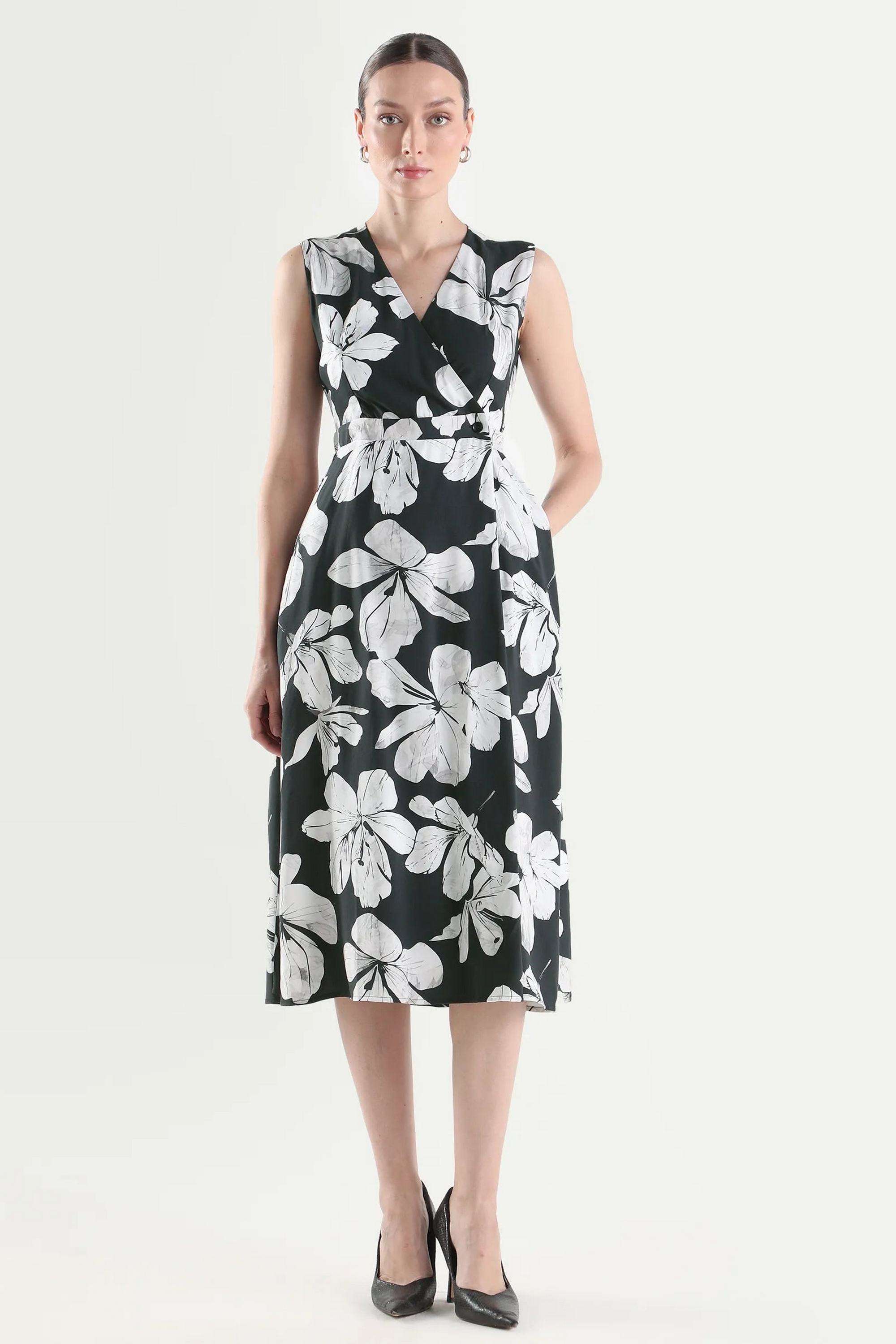 Solid-Blended-Fabric-Women-Dress