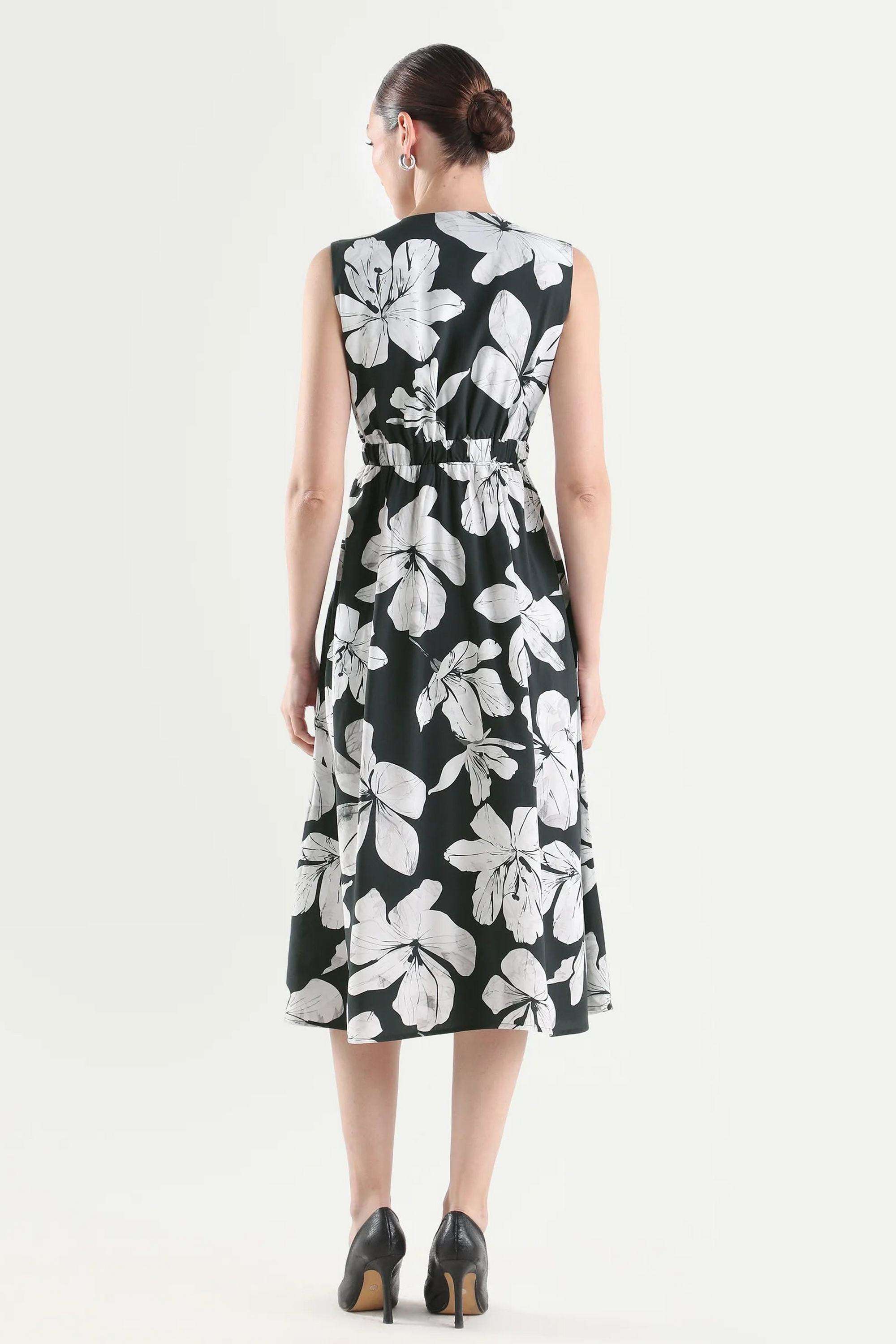 Solid-Blended-Fabric-Women-Dress