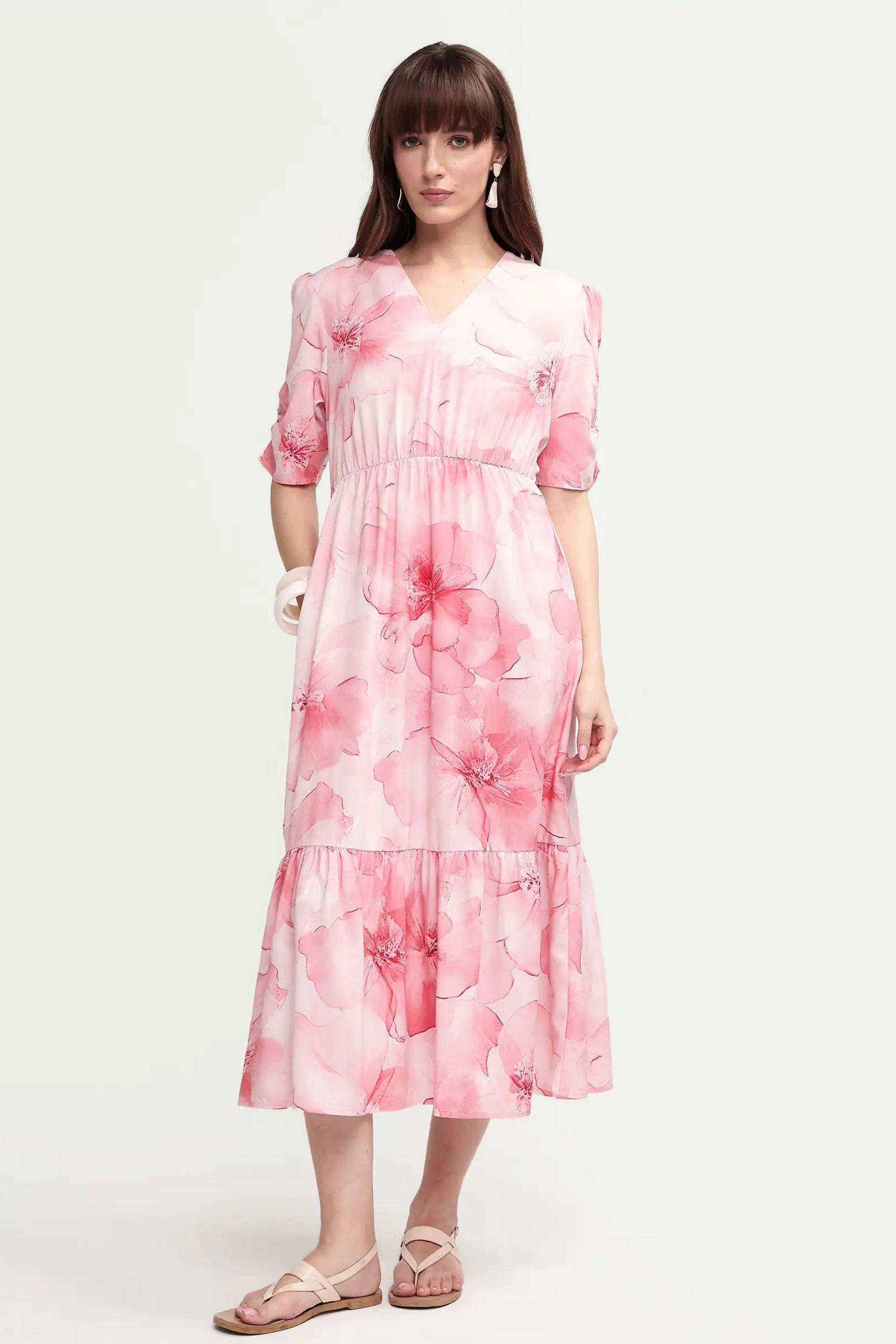 Floral-Viscose-Women-s-Dress