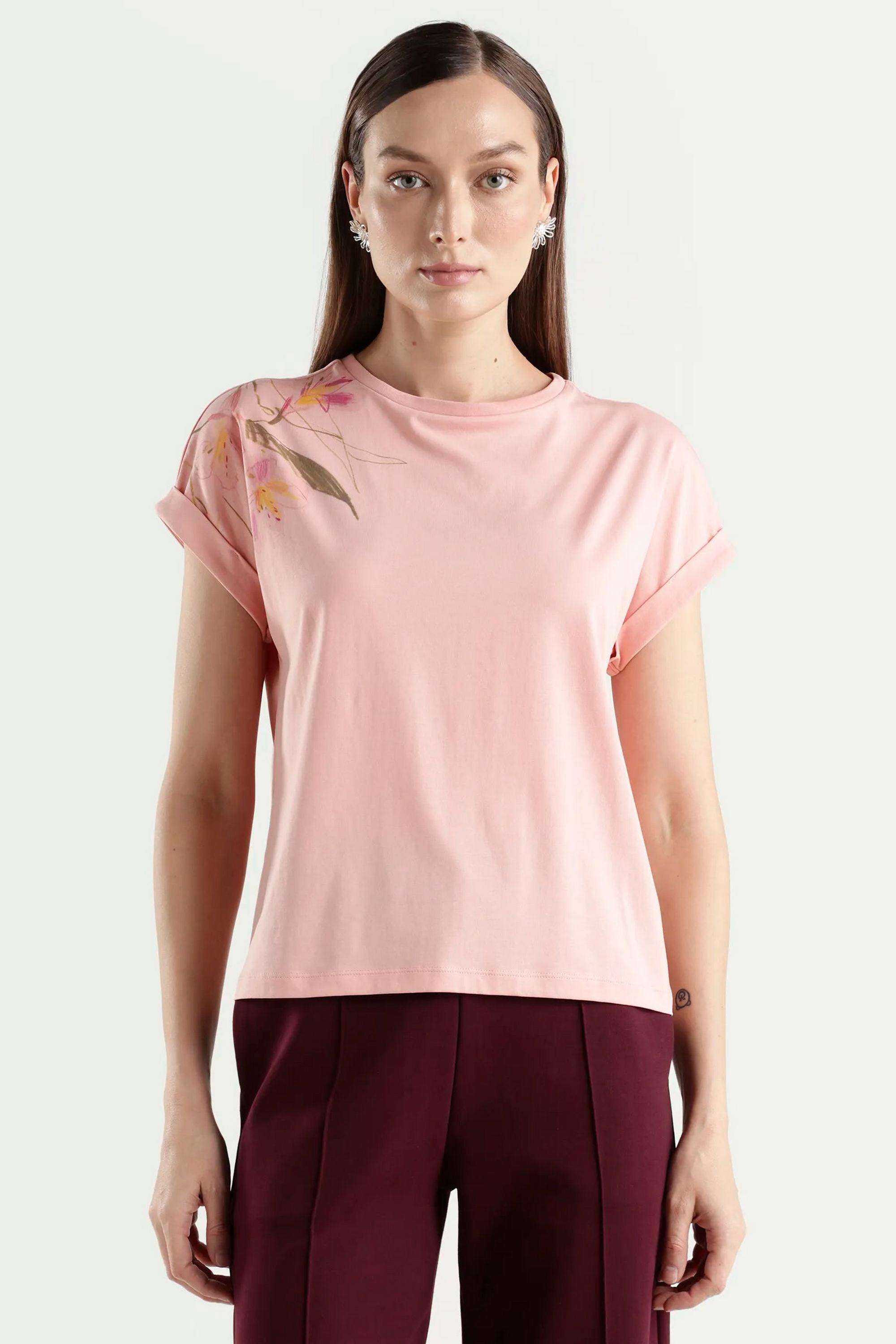 Printed-Cotton-Blend-Women-s-T-Shirt