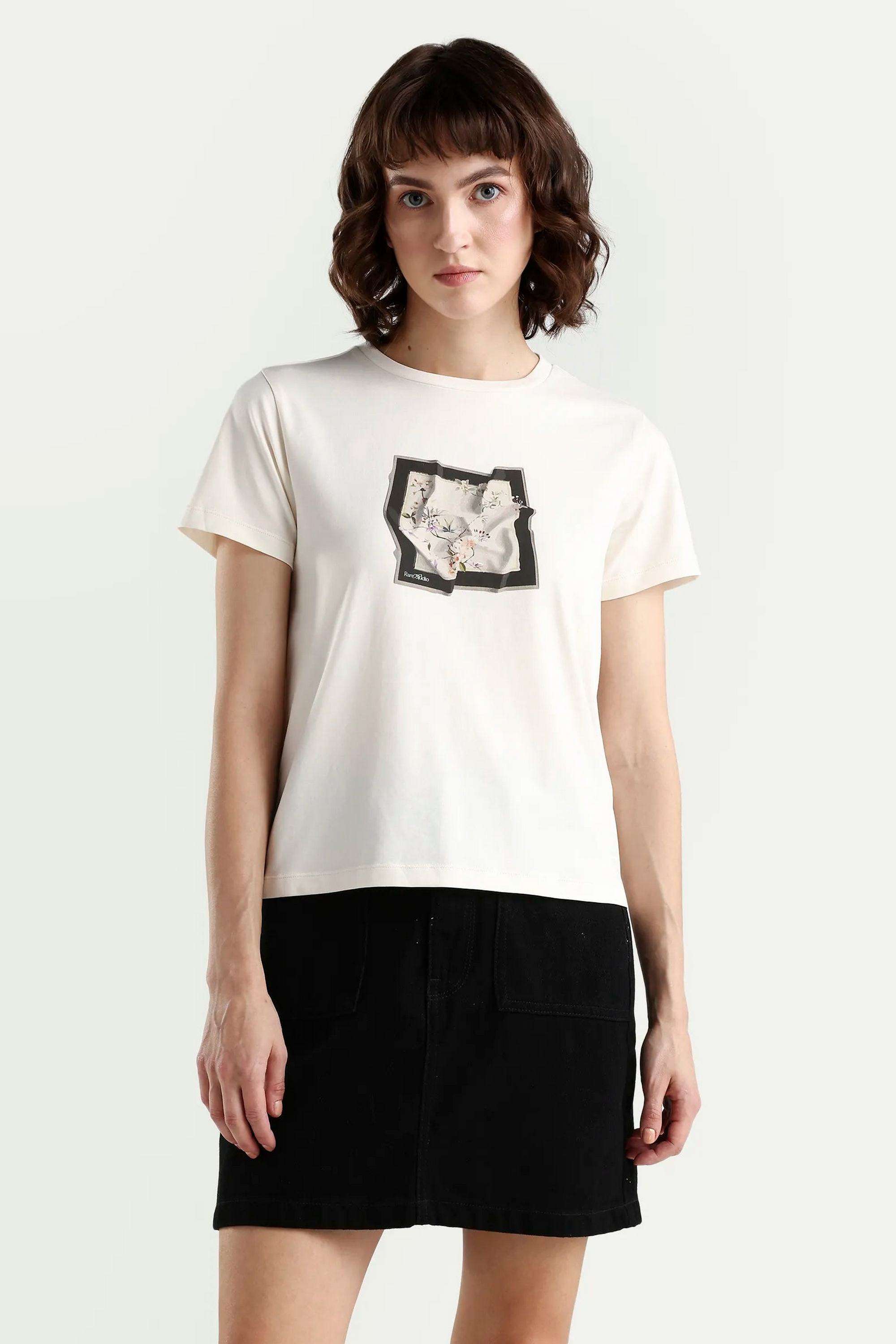 rareism Printed Cotton Blend Women's T-Shirt-picture-36