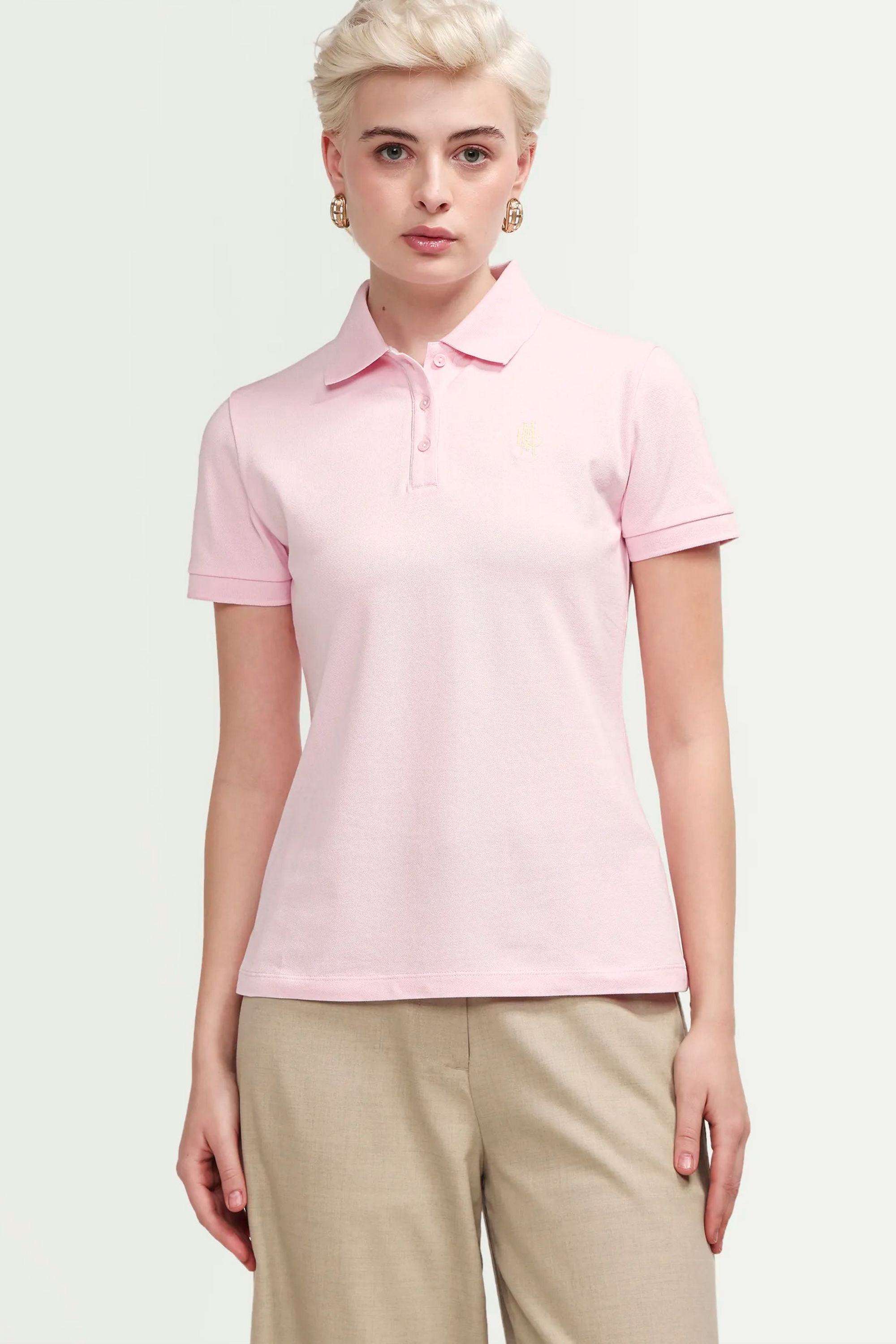 Solid-Cotton-Blend-Women-s-T-Shirt