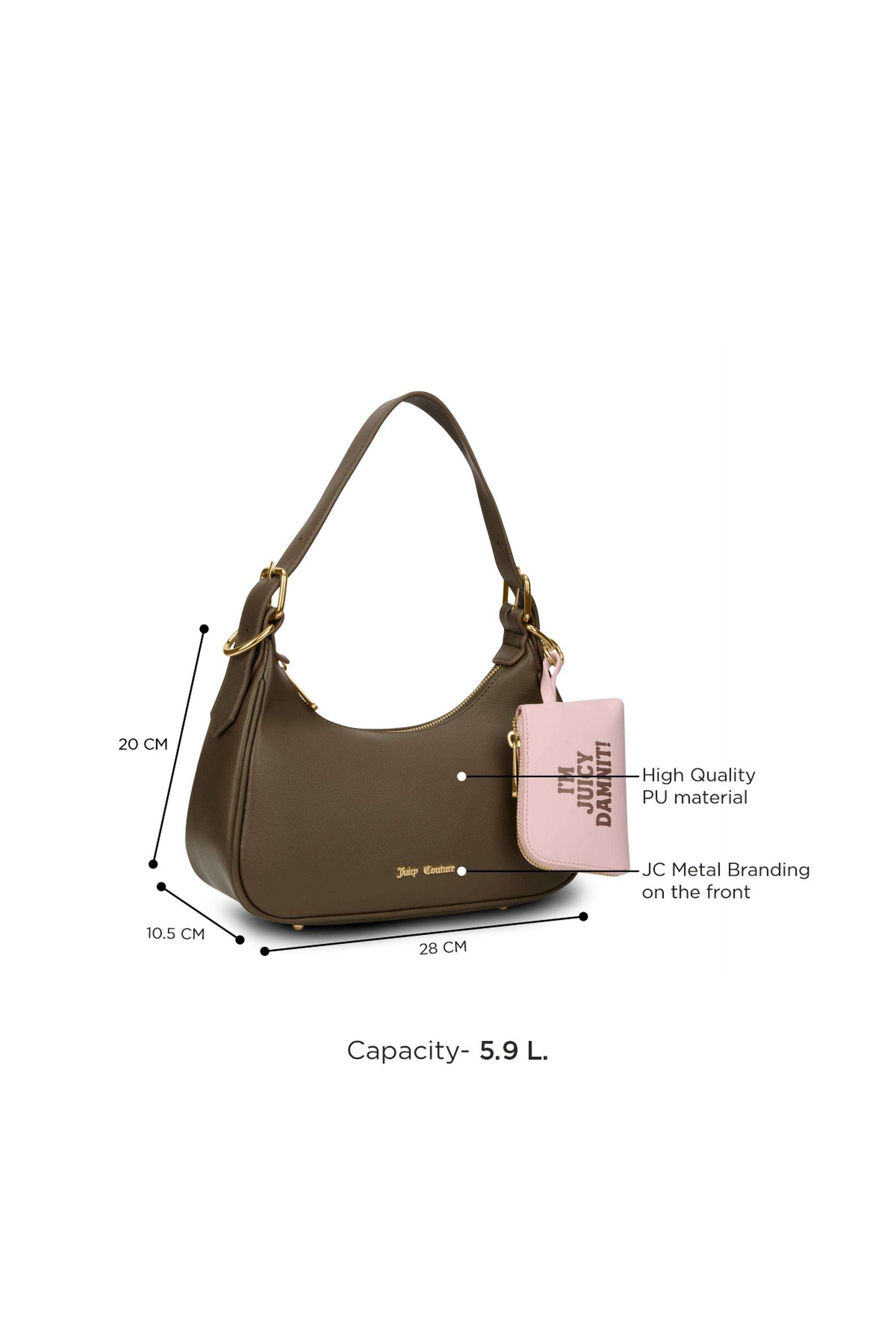 Buy JUICY COUTURE Brown Zipper PU Women Casual Wear Shoulder Bag