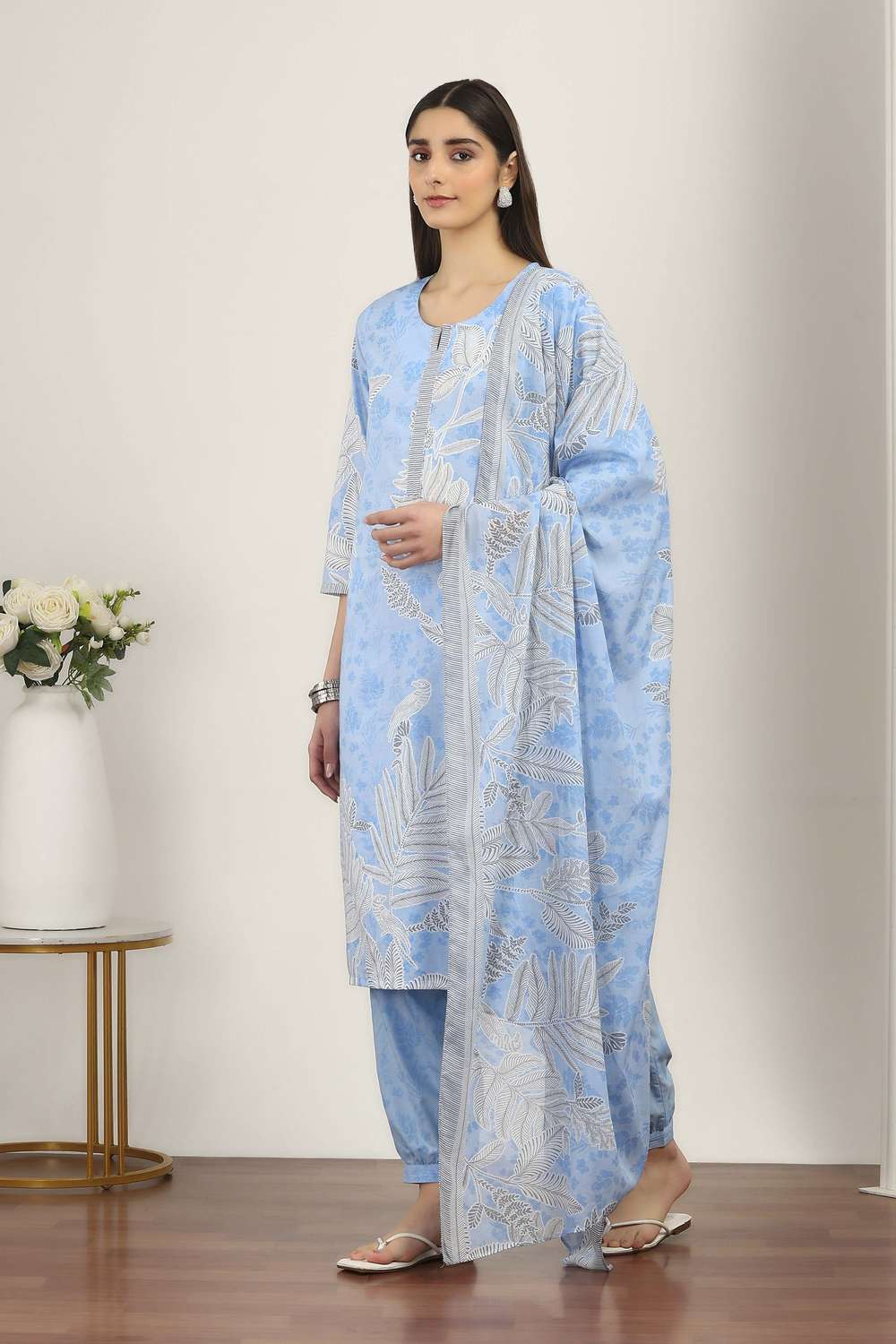 Textured-Cotton-Women-s-Festive-Wear-Kurta-Set