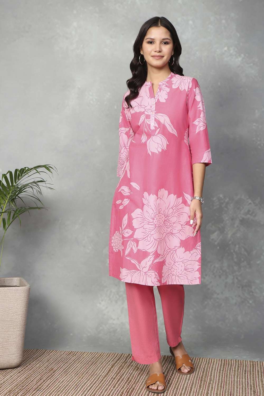 Textured-Cotton-Women-s-Festive-Wear-Kurta