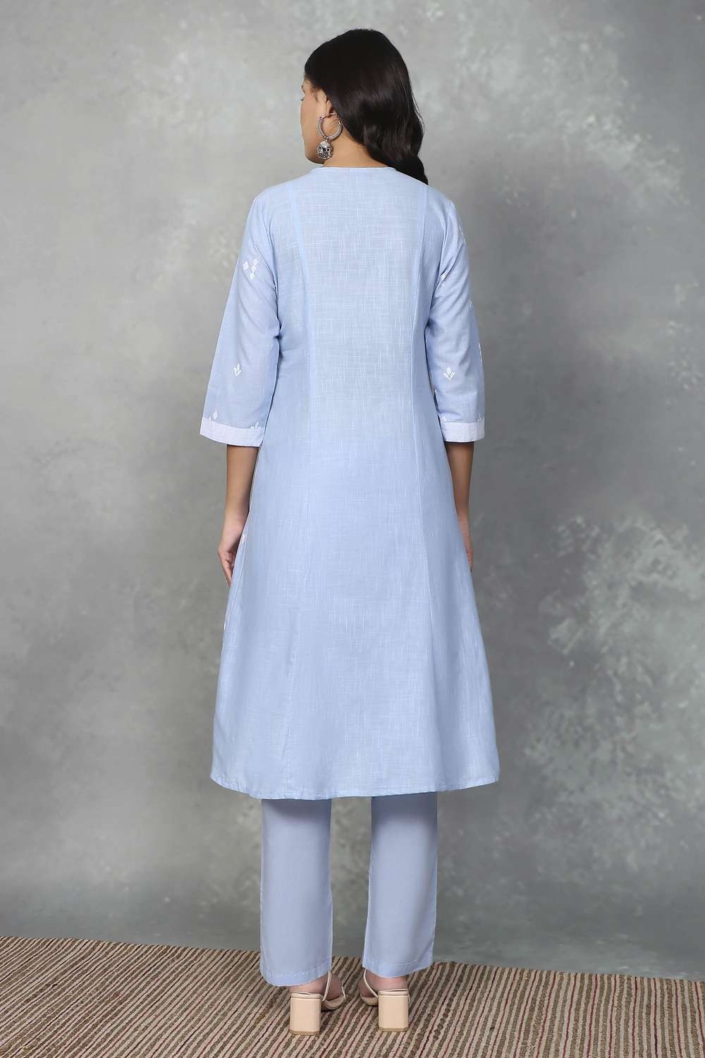 Textured-Cotton-Women-s-Festive-Wear-Kurta-Set