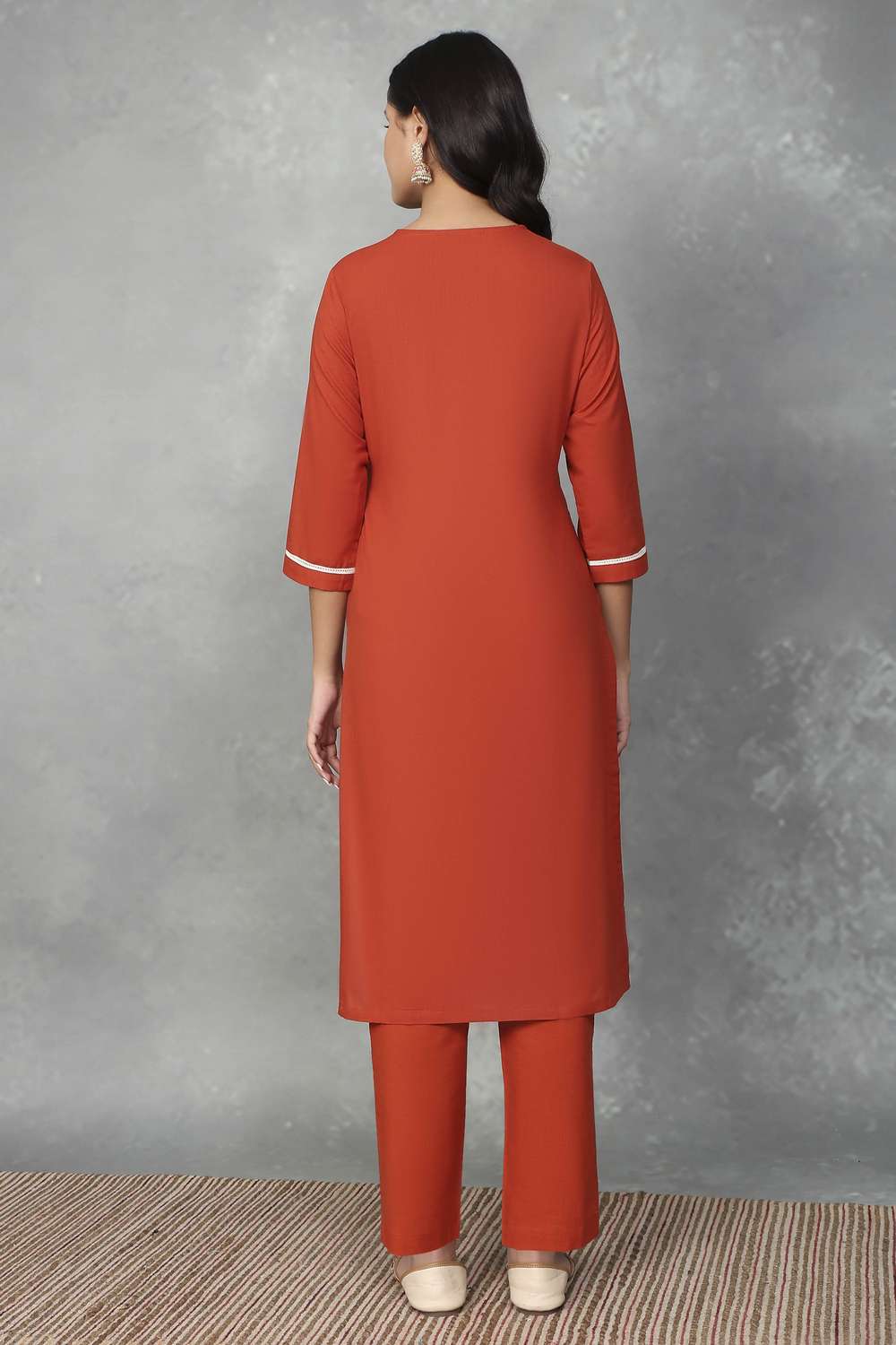 Textured-Cotton-Women-s-Festive-Wear-Kurta-Set