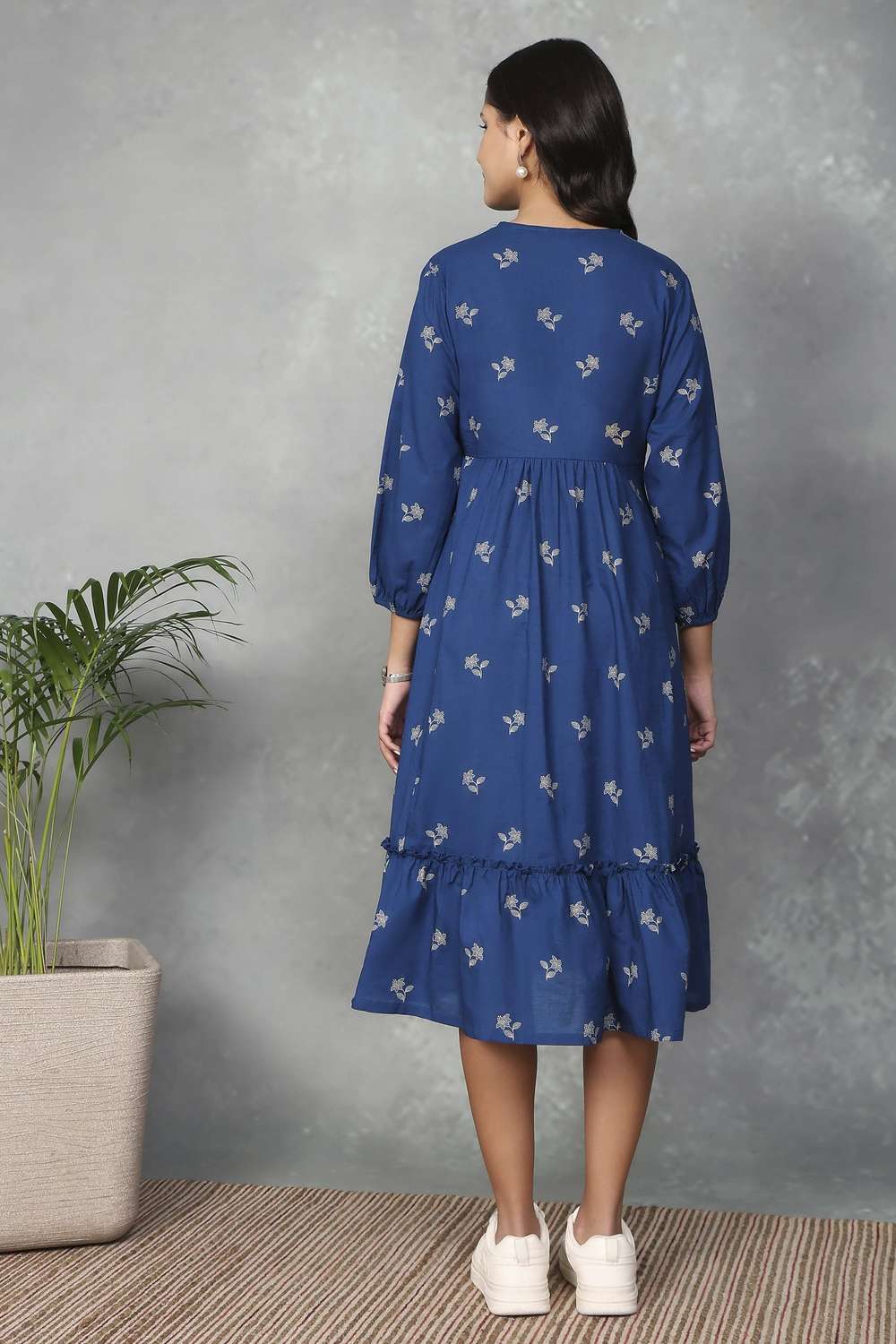Solid-Cotton-Women-s-Dress