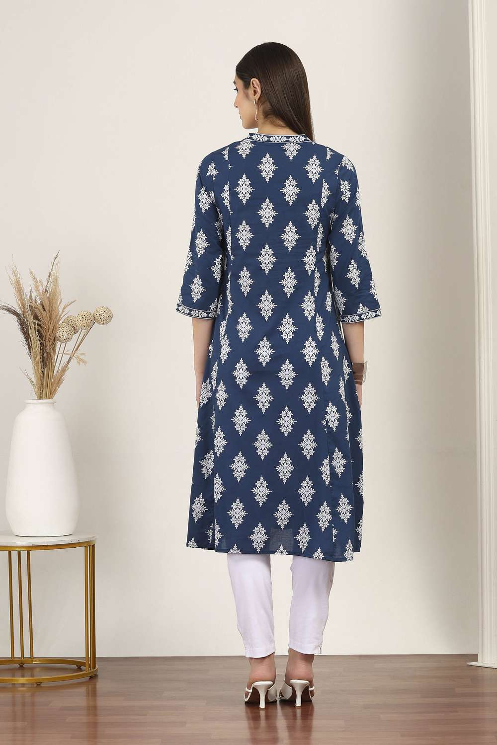 Textured-Cotton-Women-s-Festive-Wear-Kurta