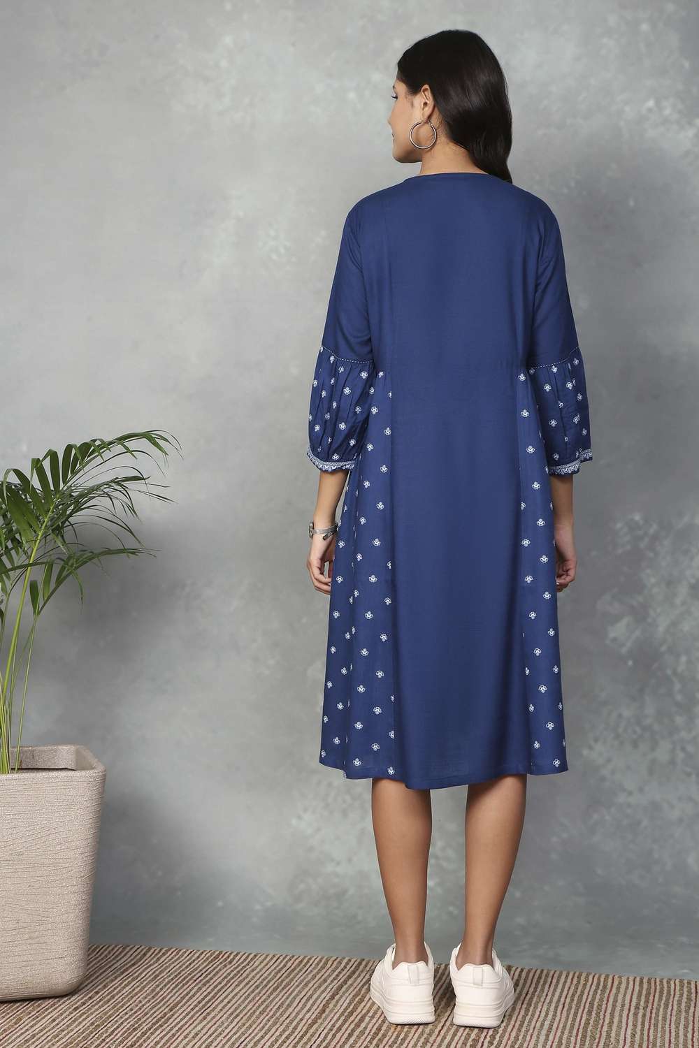 Solid-Rayon-Women-s-Dress