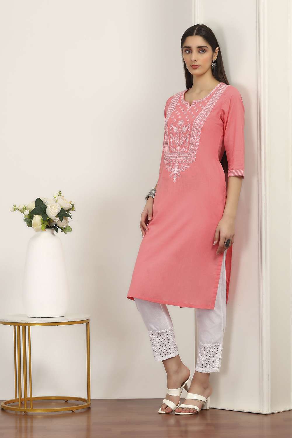 Textured-Cotton-Women-s-Festive-Wear-Kurta