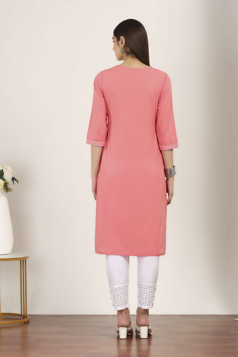 Textured-Cotton-Women-s-Festive-Wear-Kurta