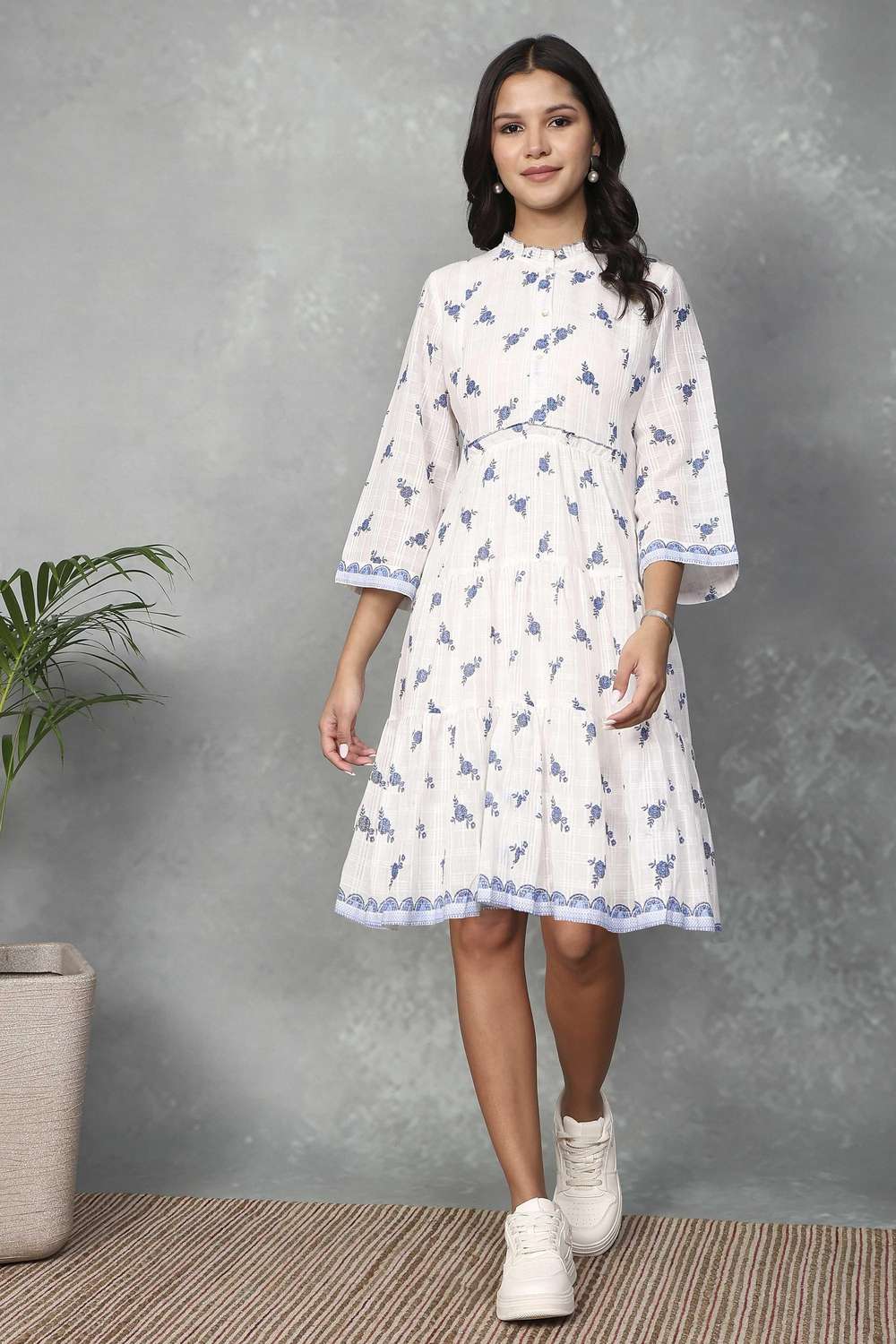 Solid-Cotton-Women-s-Dress