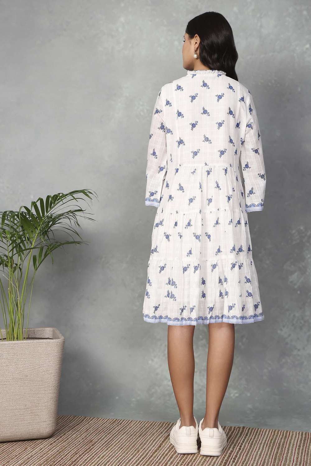 Solid-Cotton-Women-s-Dress