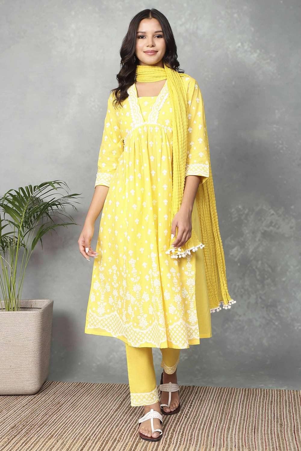 Textured-Cotton-Women-s-Festive-Wear-Kurta-Set