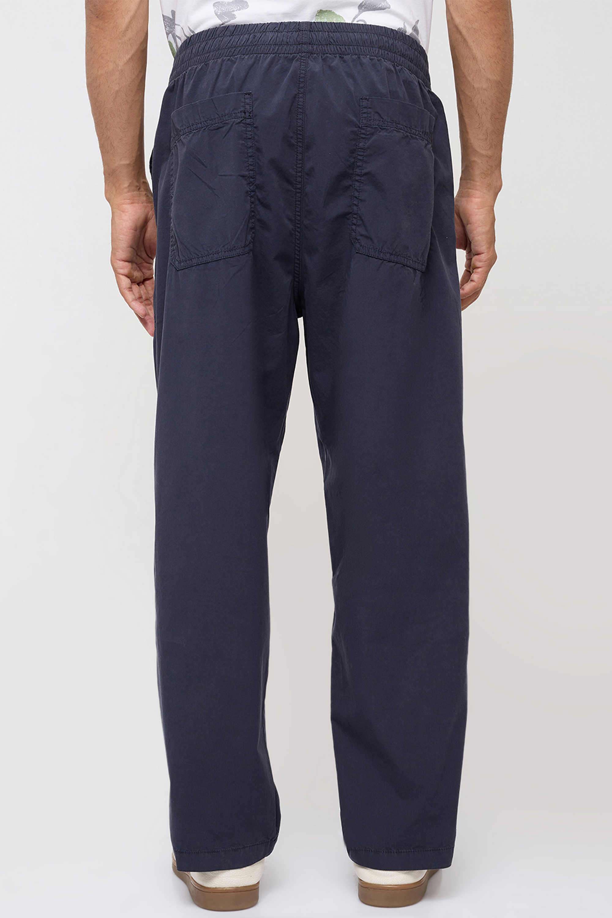 Solid-Cotton-Relaxed-Fit-Men-s-Trousers