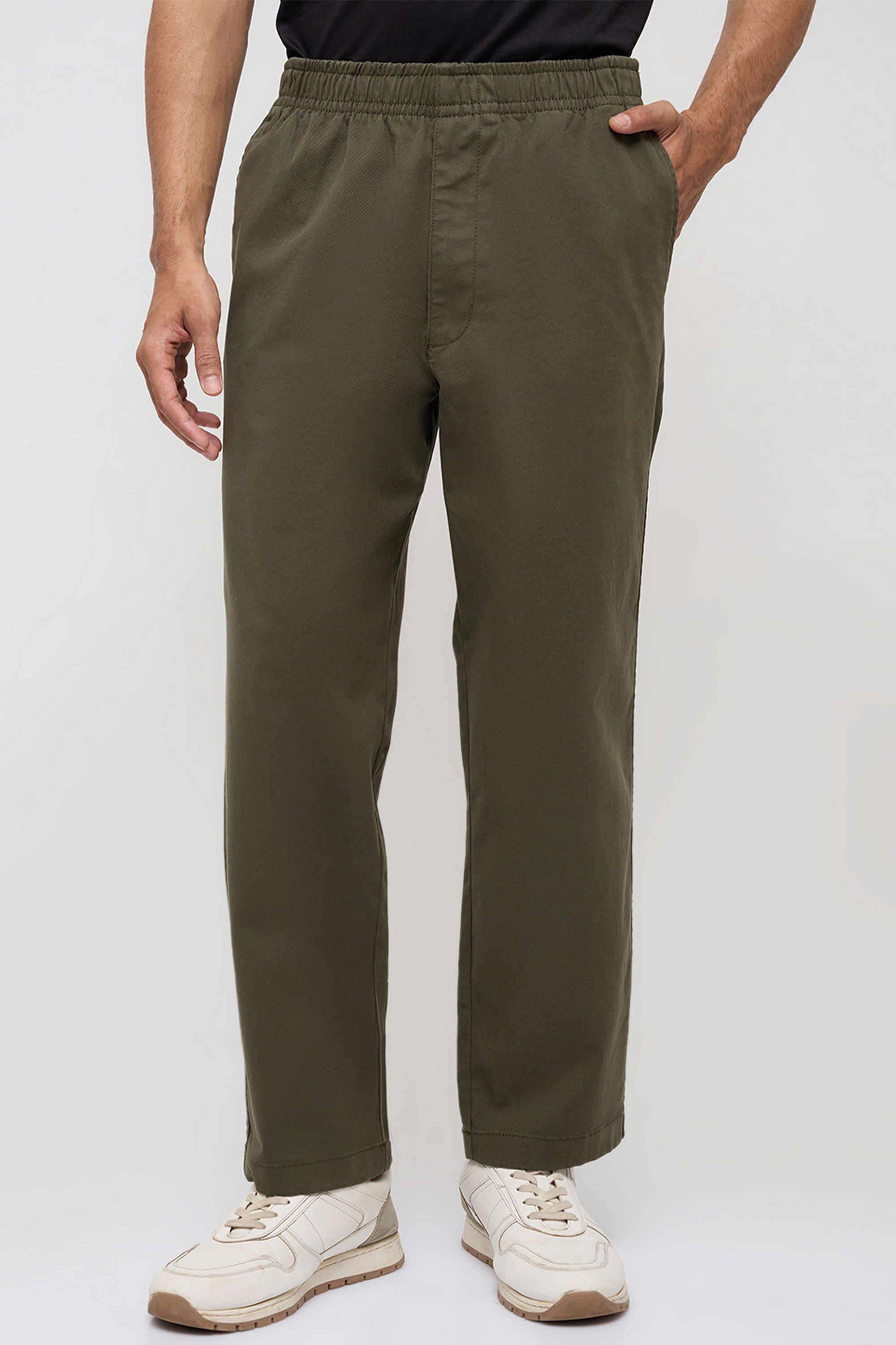 Solid-Cotton-Relaxed-Fit-Men-s-Trousers