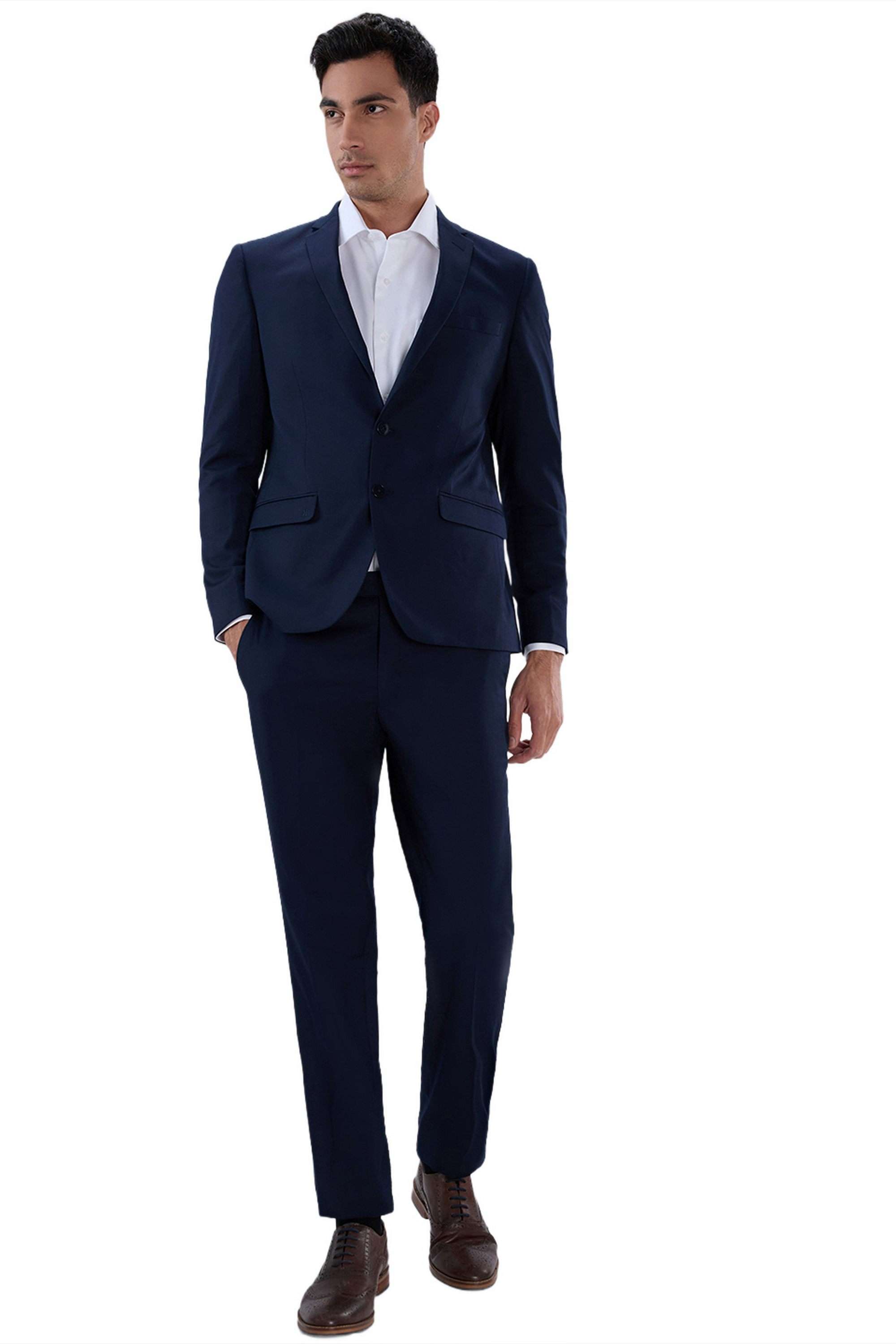 Solid-Terrylene-Rayon-Slim-Fit-Men-s-Suit